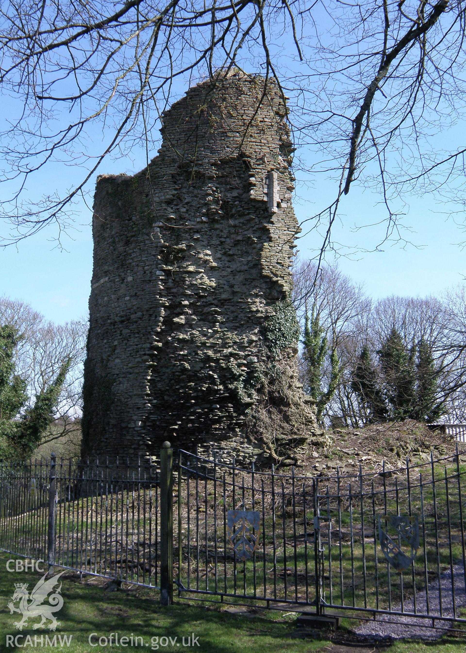 Colour photo of Llantrisant Castle, taken by Paul R. Davis, 31st March 2013.