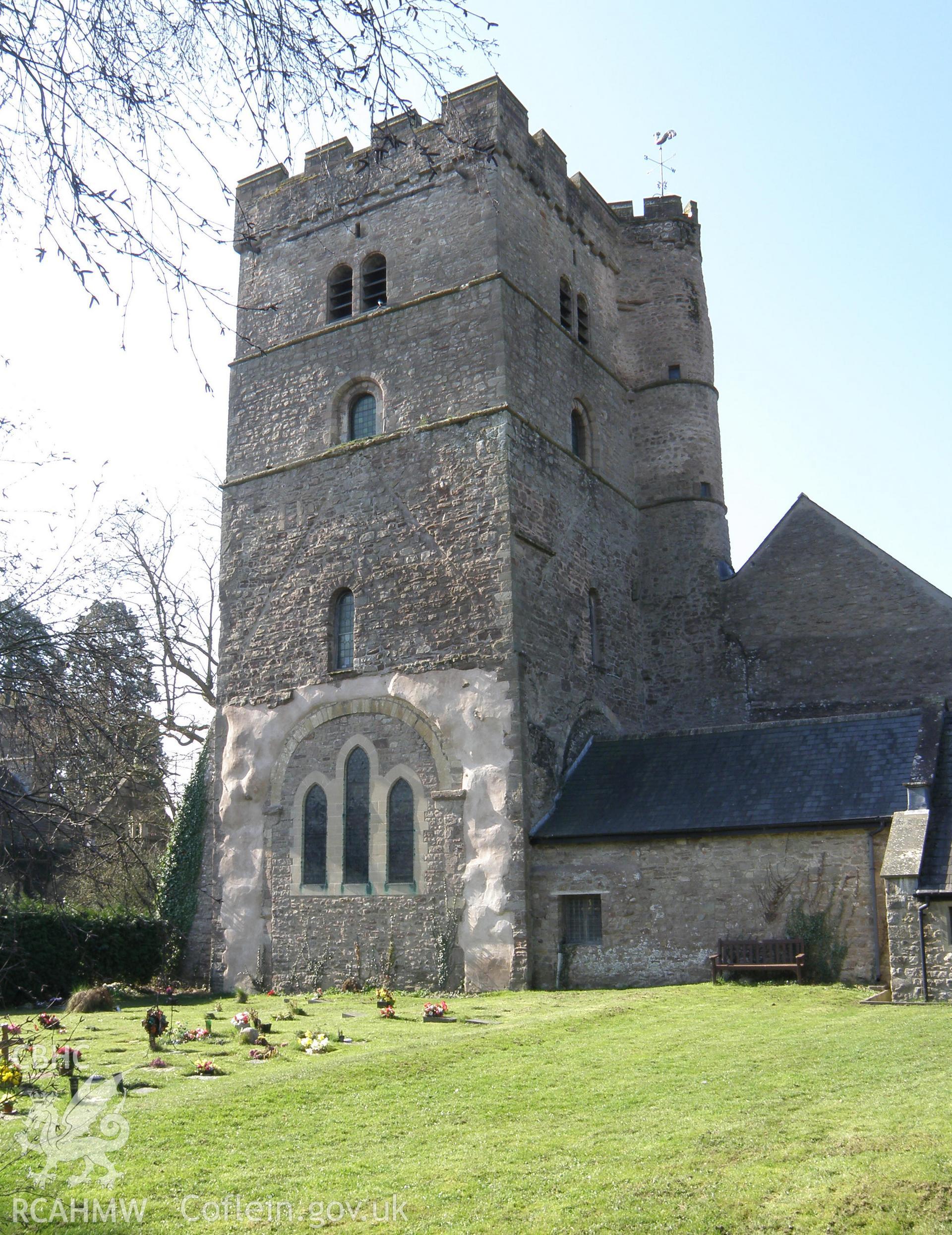 Colour photo of Usk Priory Church, taken by Paul R. Davis, c.2010.