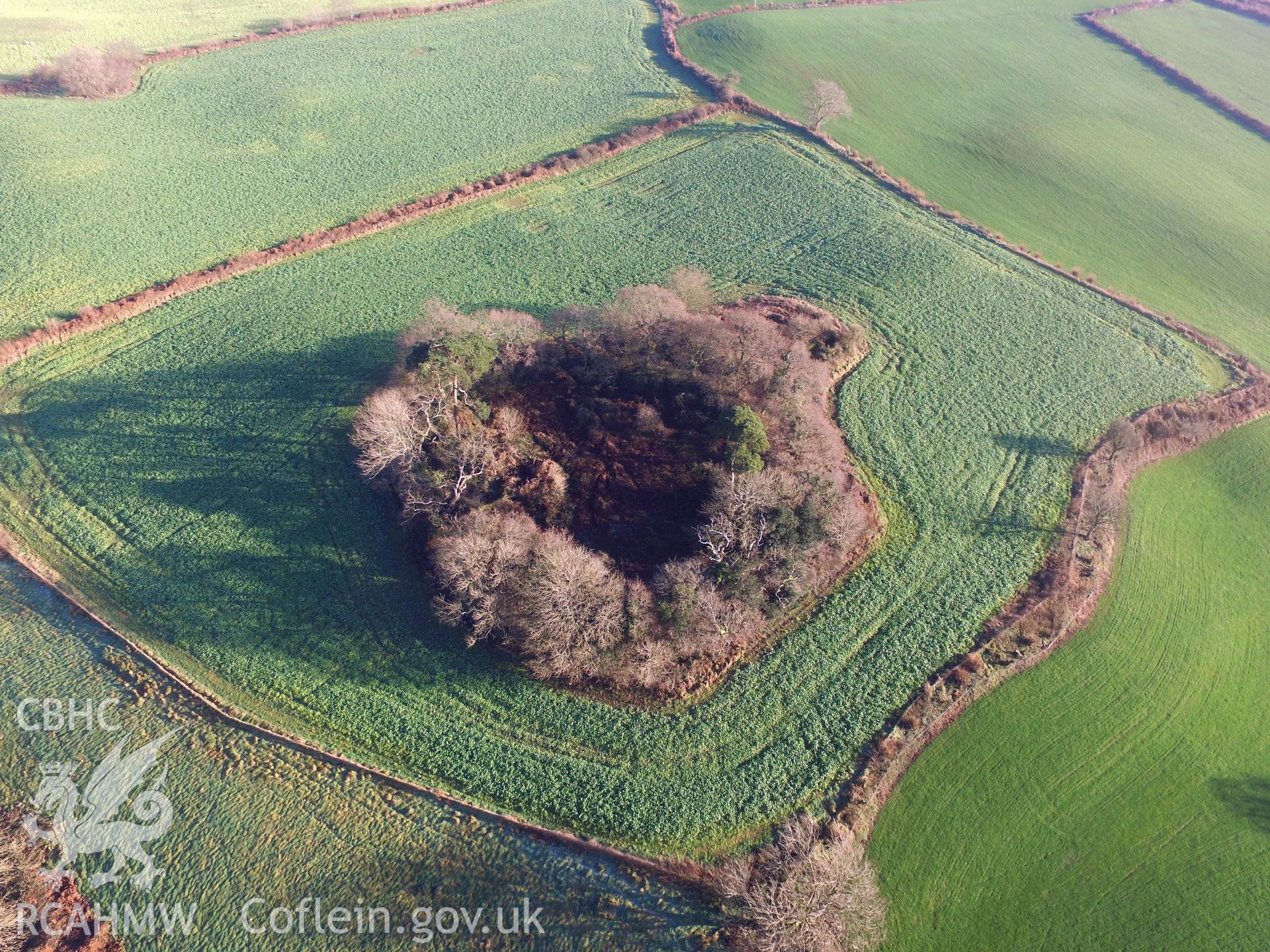 Colour photo of Y Gaer, St Nicholas, produced by  Paul R. Davis,  28th Dec 2016.