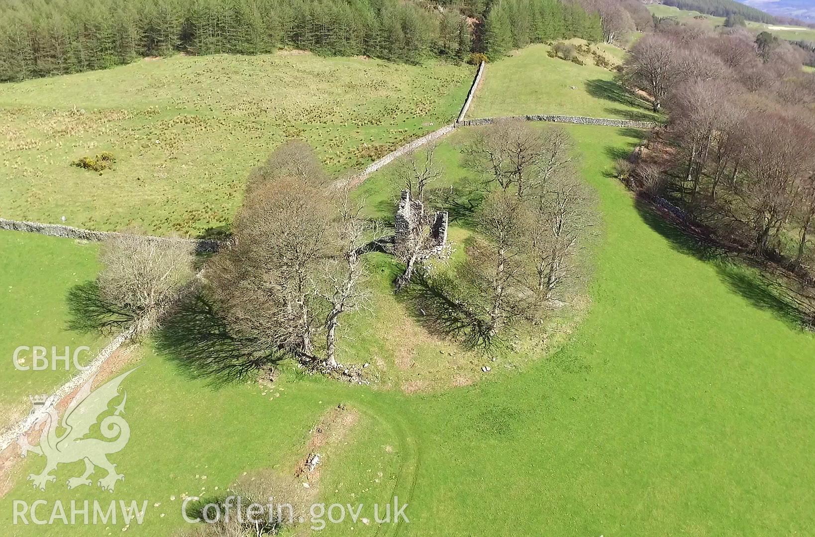 Colour photo showing Castell Cymmer, produced by Paul R. Davis, April 2017.