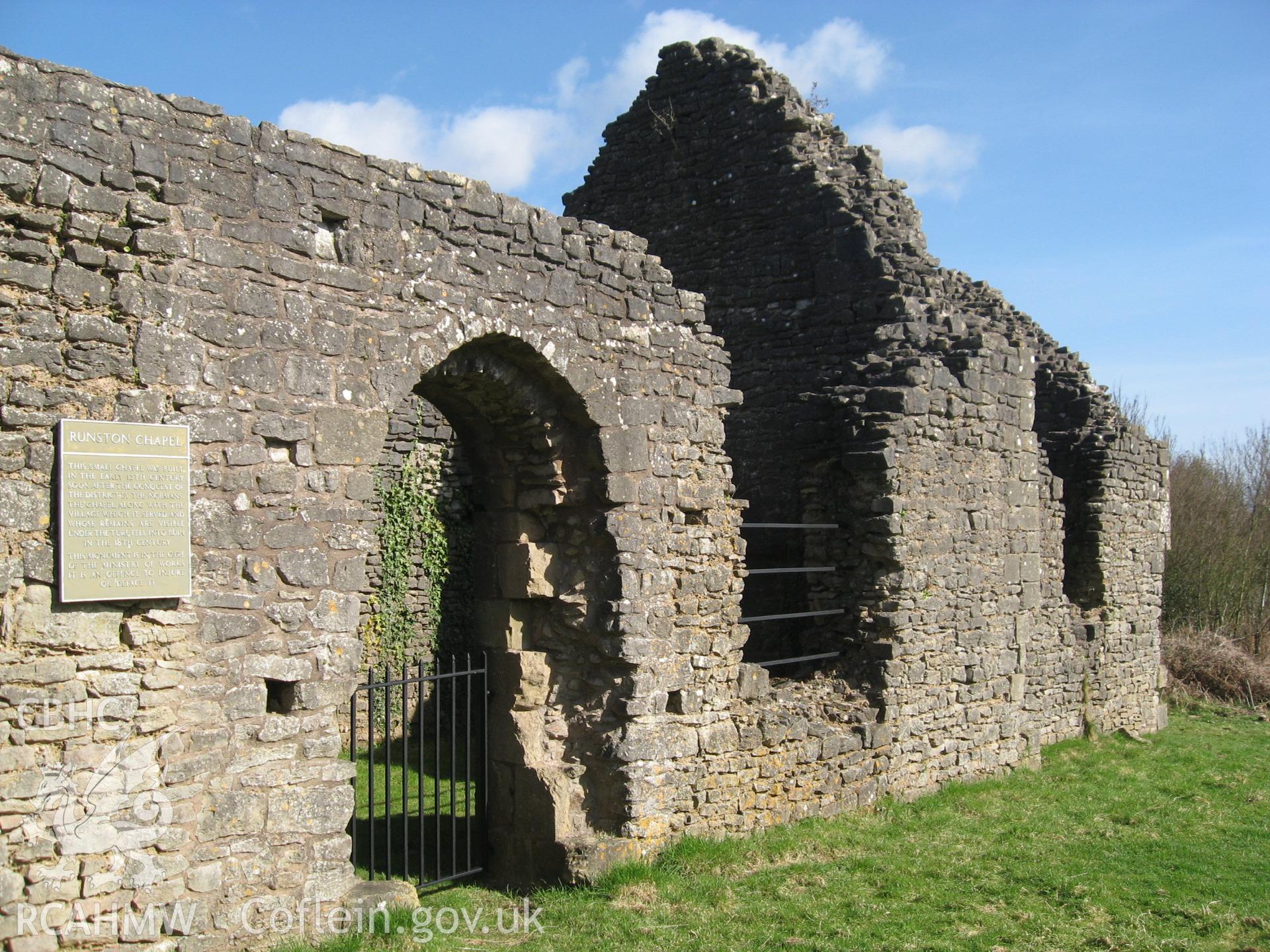 Colour photo of Runston Chapel, taken by Paul R. Davis, 28th December 2006.