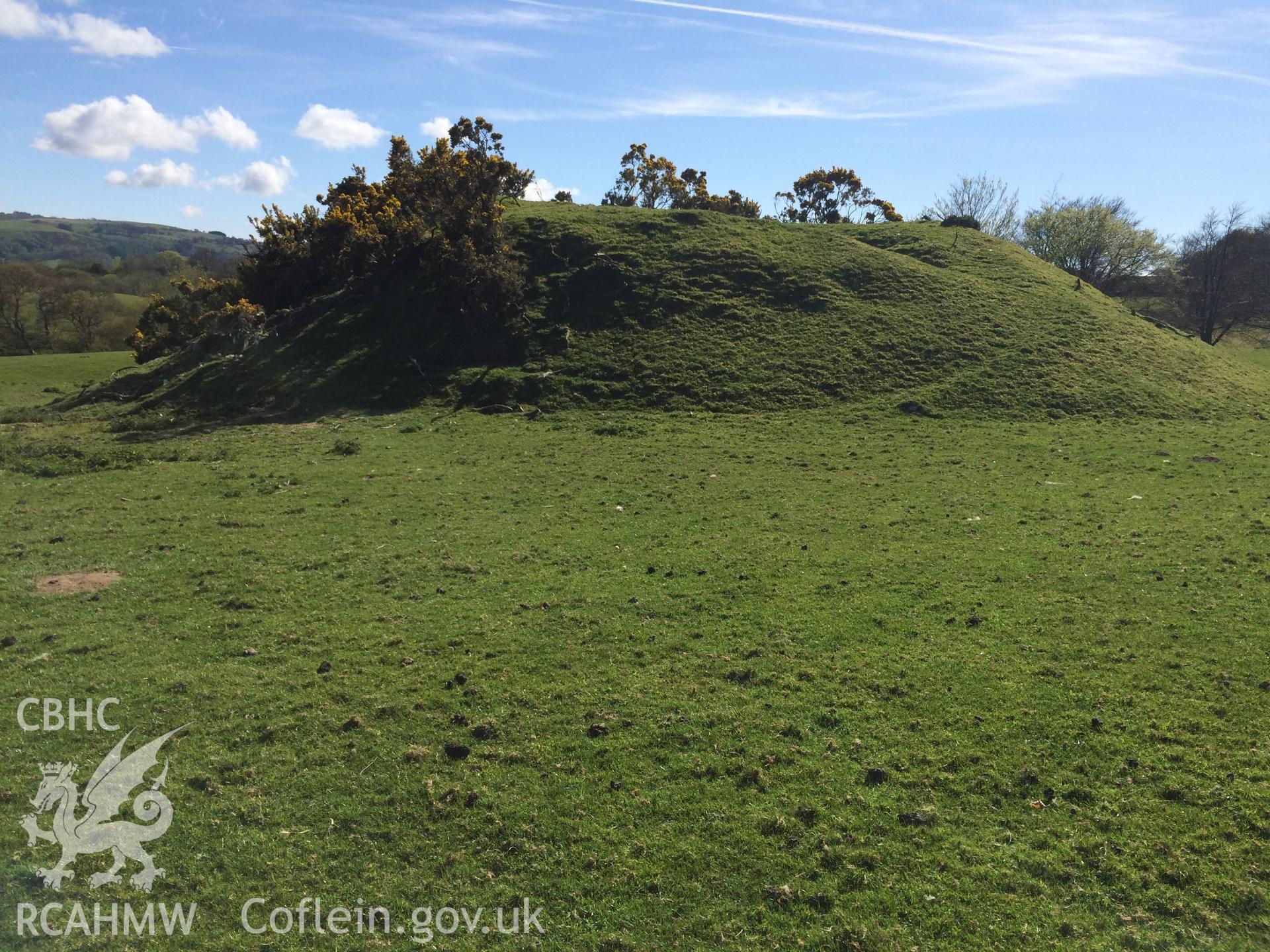 Colour photo showing Tomen Llanio, produced by Paul R. Davis,  23rd April 2017.