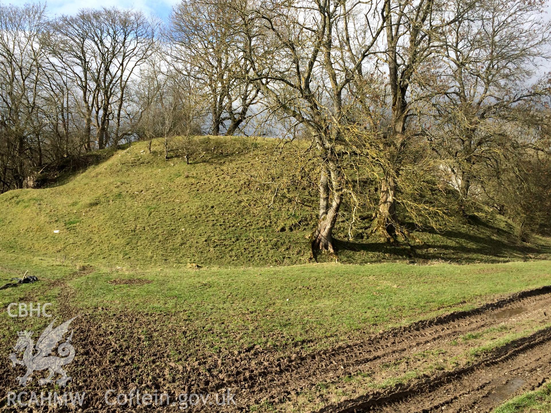 Colour photo showing Tomen y Faerdre, produced by Paul R. Davis,  13th March 2017.