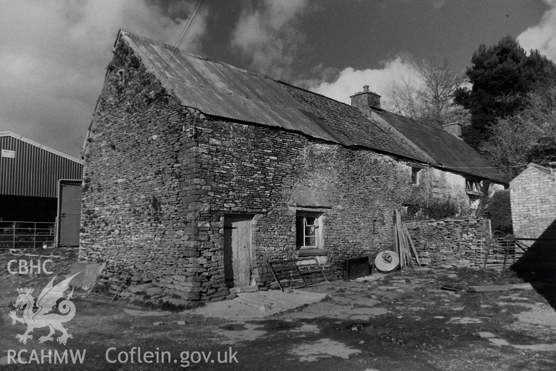 Black and white photo showing Tyntyle, taken by Paul R. Davis, 1990.