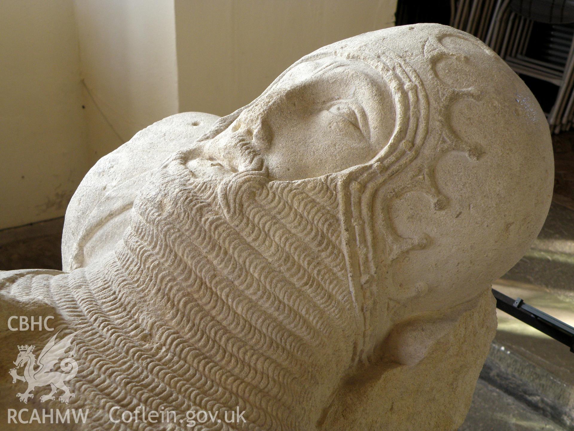 Colour photo of tombs in Abergavenny Church, taken by Paul R. Davis, 19th March 2011.