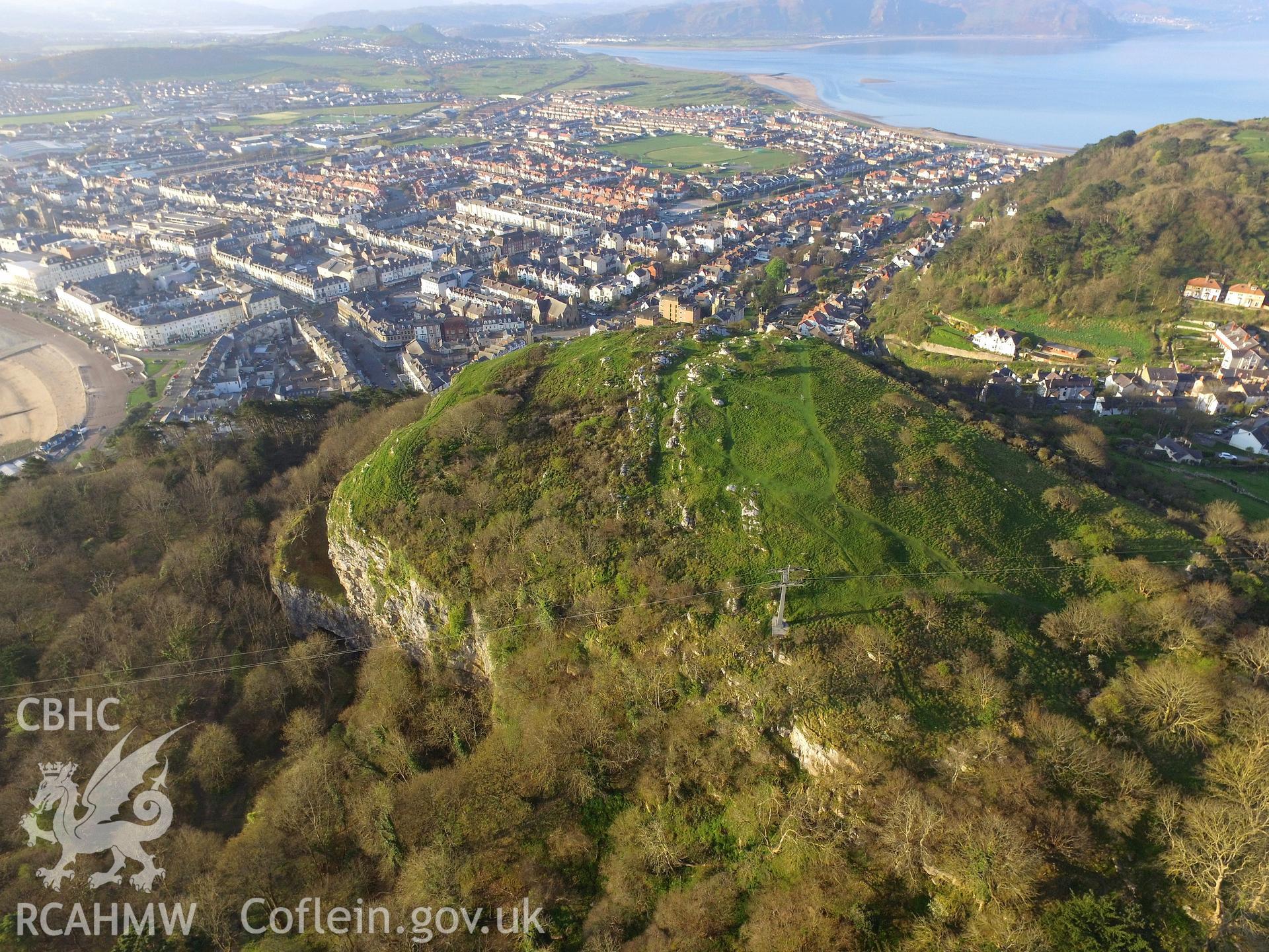 Colour photo showing Pen y Dinas Hillfort, produced by Paul R. Davis,  9th April 2017.