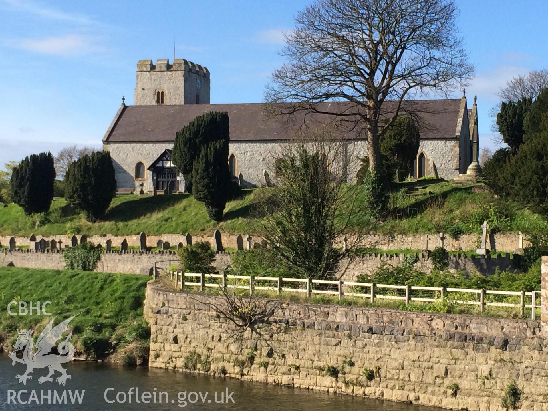 Colour photo showing Rhuddlan Church  produced by Paul R. Davis, 10th April 2017.