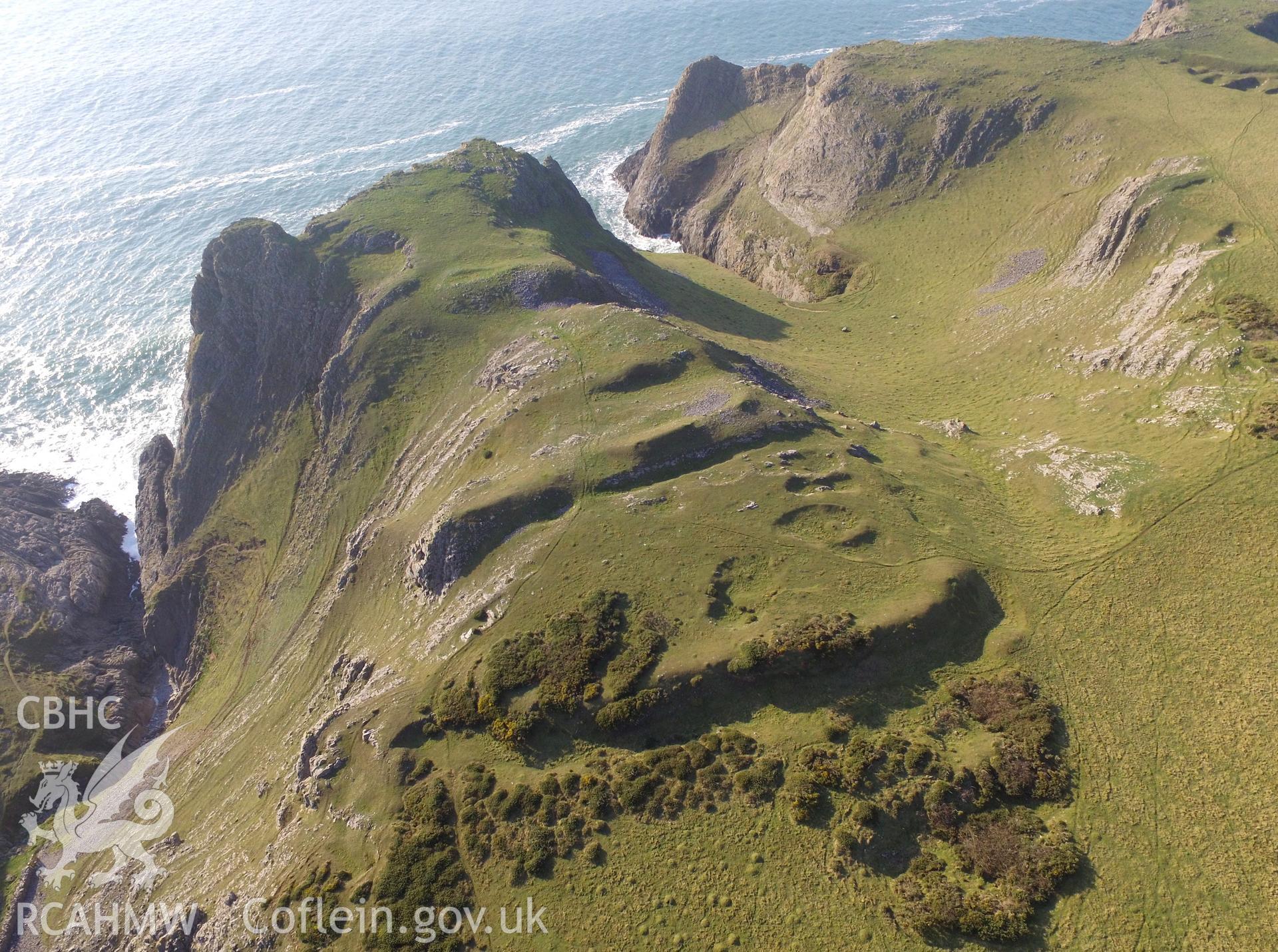 Colour photo showing Yellow Top, Paviland, produced by  Paul R. Davis,  21st Jan 2017.