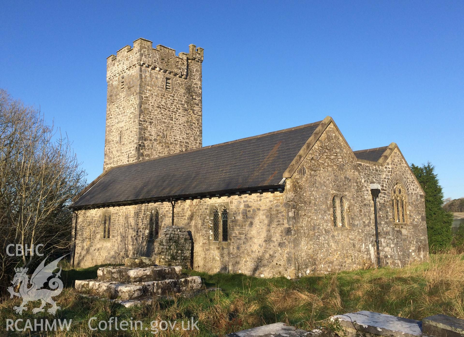 Colour photo showing Ludchurch Church, taken by Paul R. Davis, 20th January 2016.