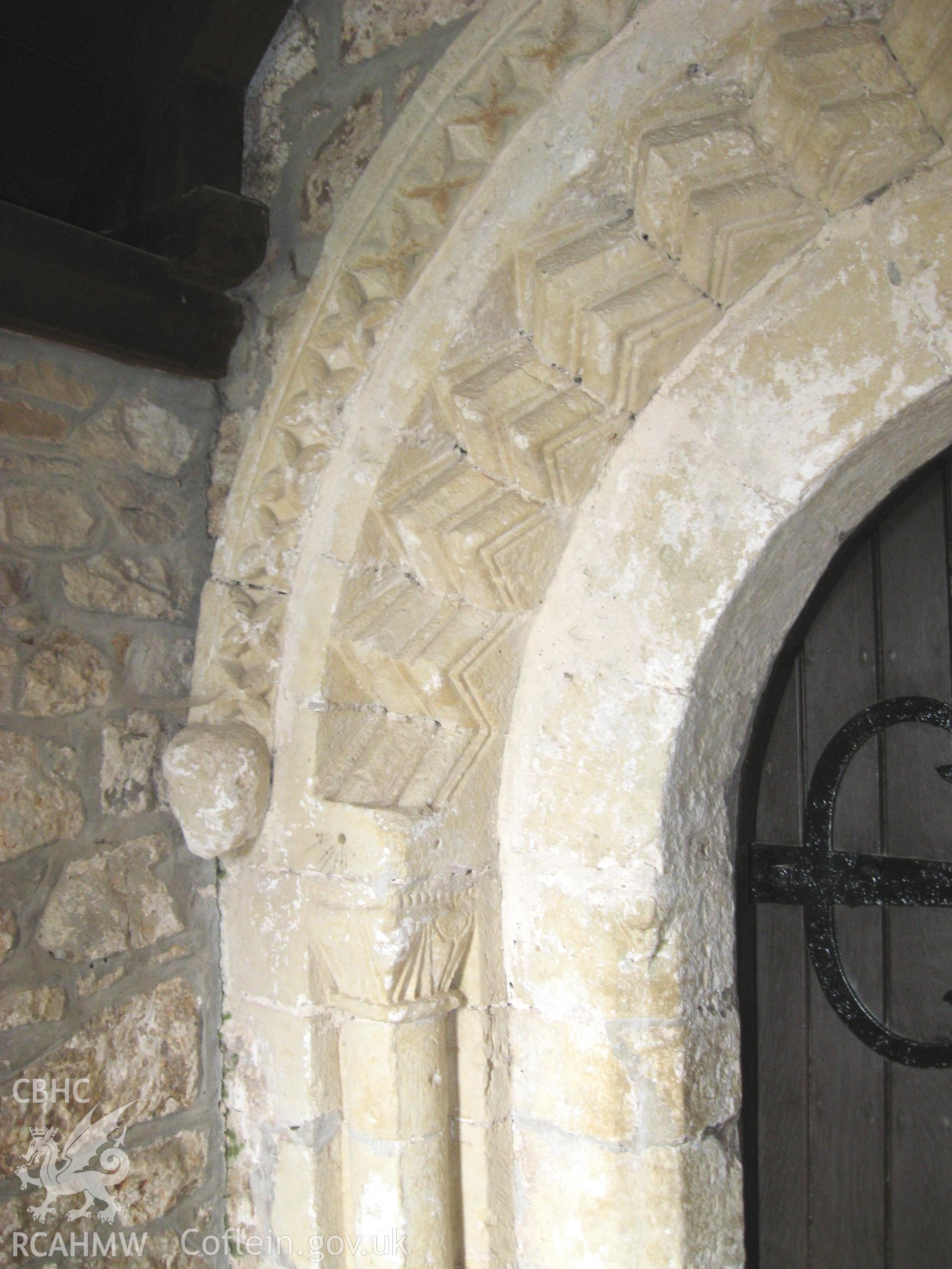 Colour photo of a doorway in Rhossili Church, taken by Paul R. Davis, 1st January 1980.