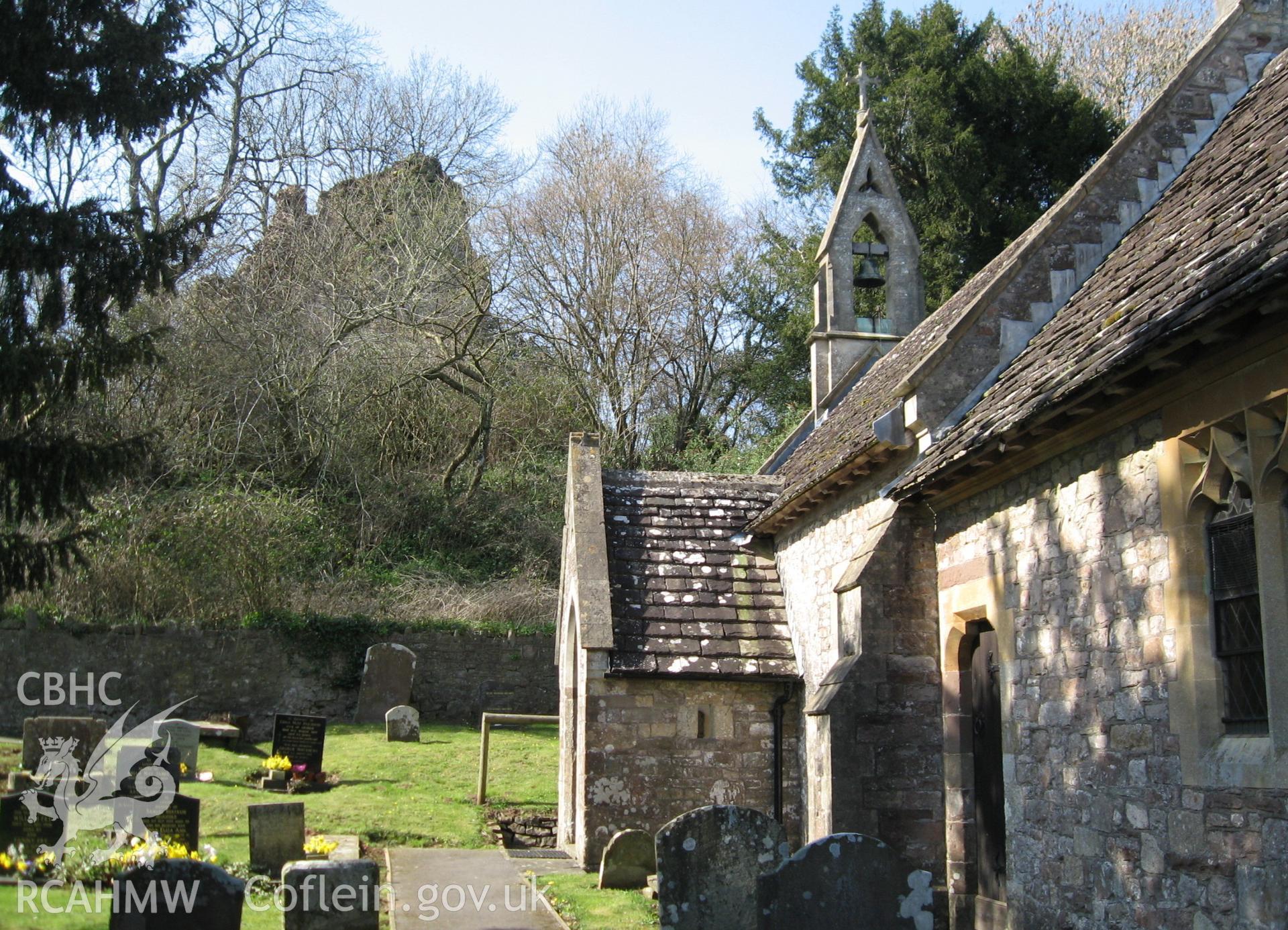 Colour photo of Llanfair Discoed Church, taken by Paul R. Davis, 4th January 2007.