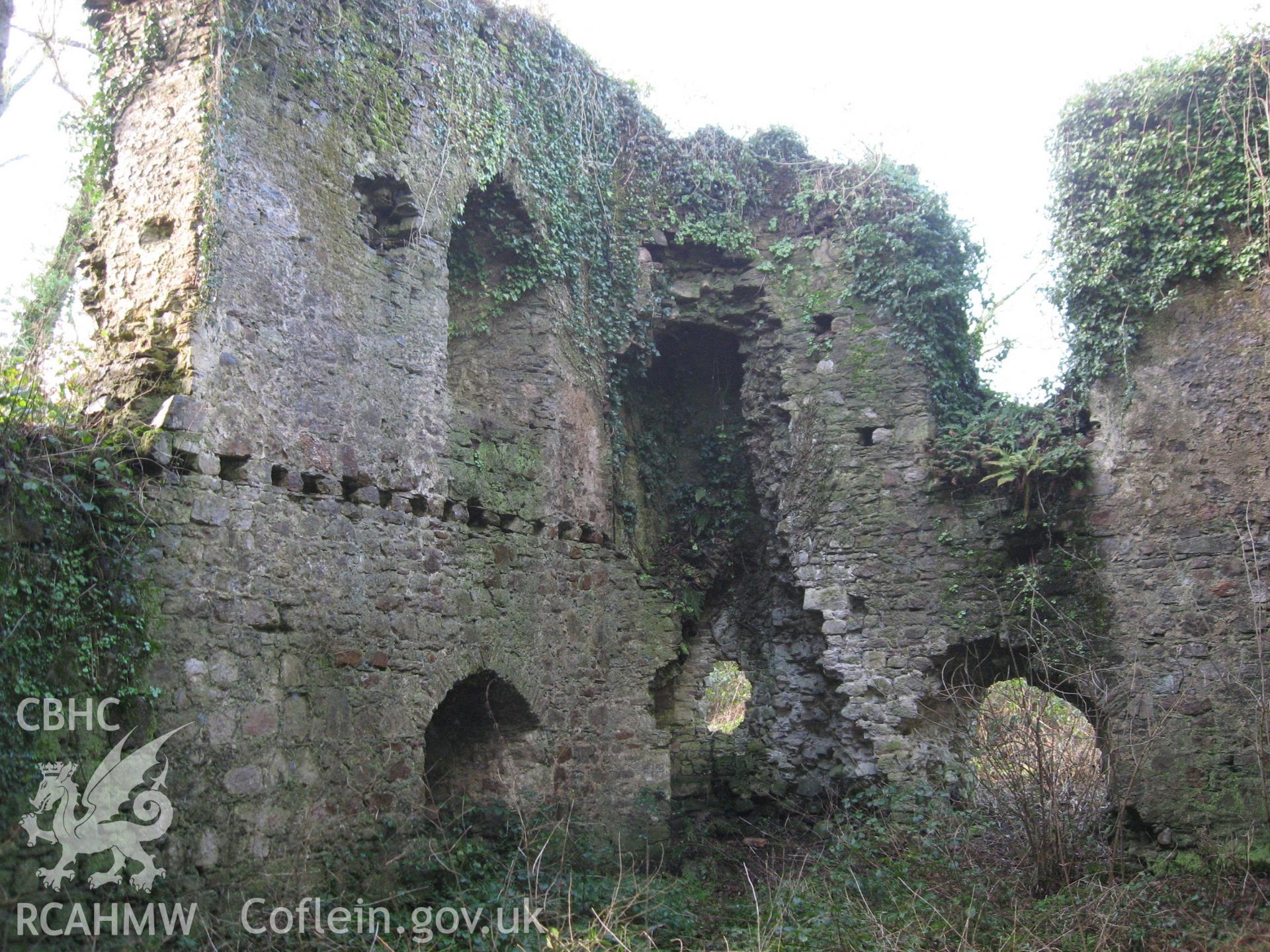 Colour photo of Newhouse remains, taken by Paul R. Davis, 7th November 2006.