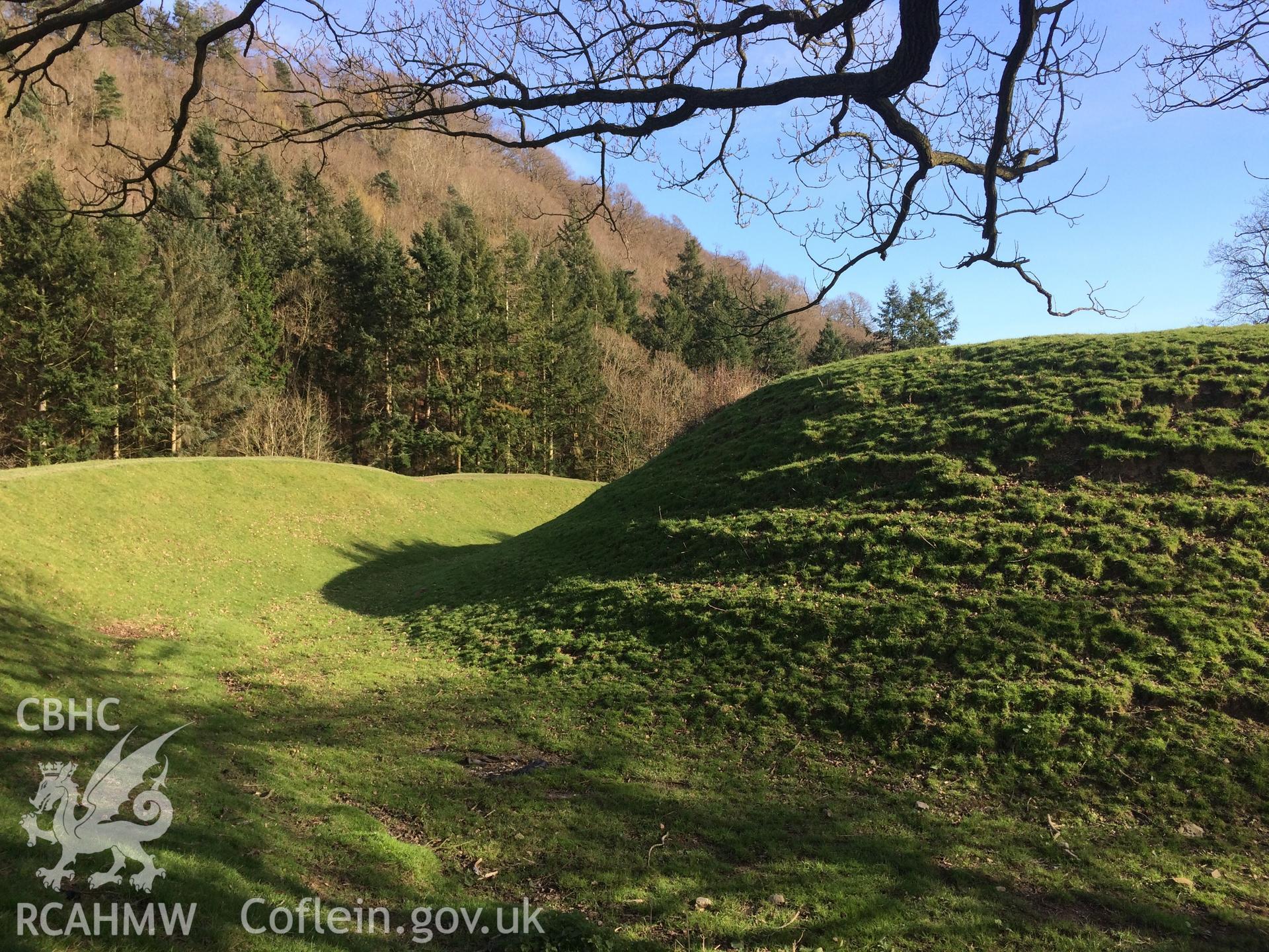 Colour photo showing Sycharth Castle, produced by Paul R. Davis,  25th March 2017.