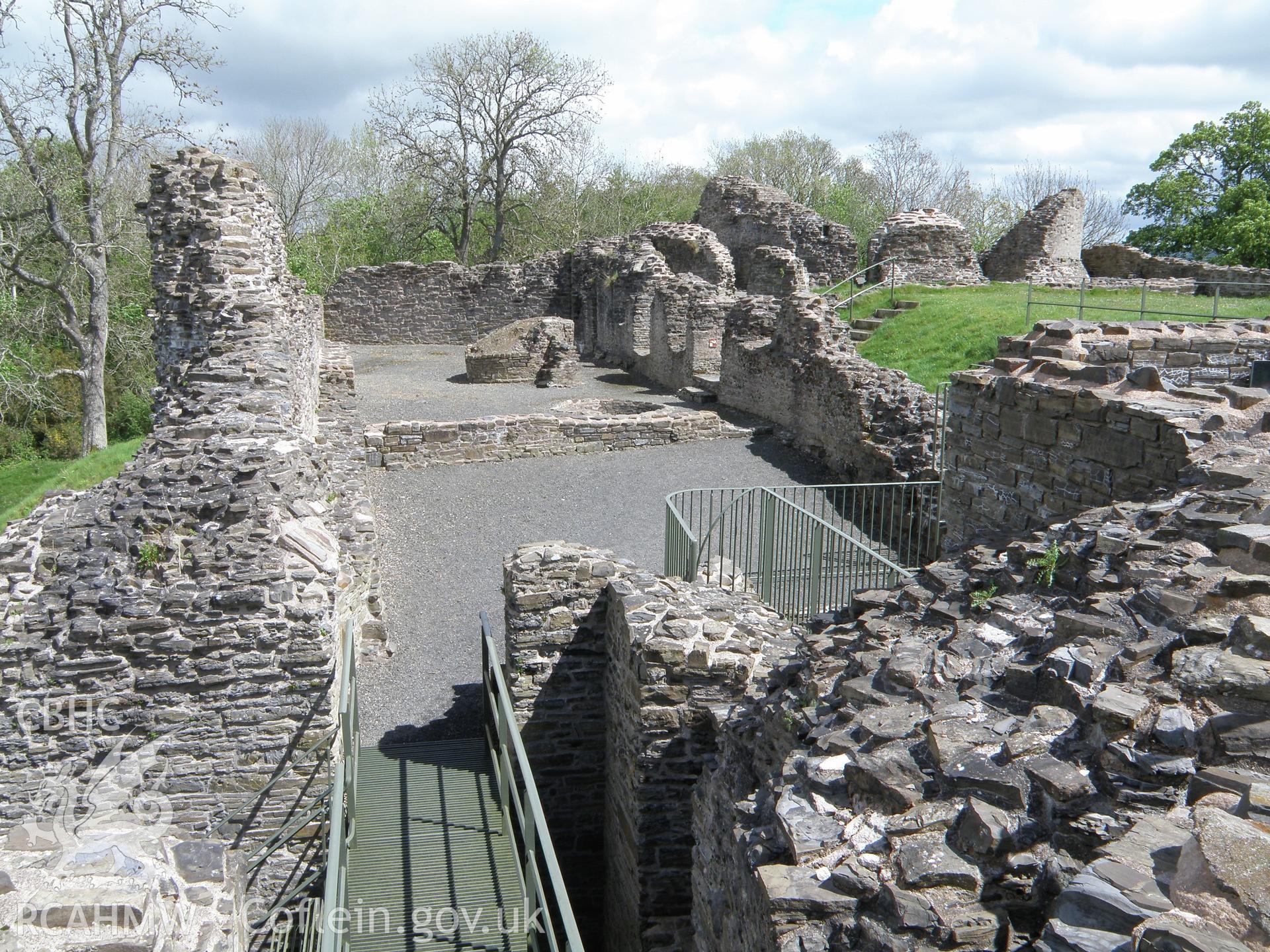 Colour photo of Dolforwyn Castle, taken by Paul R. Davis, 10th May 2014.