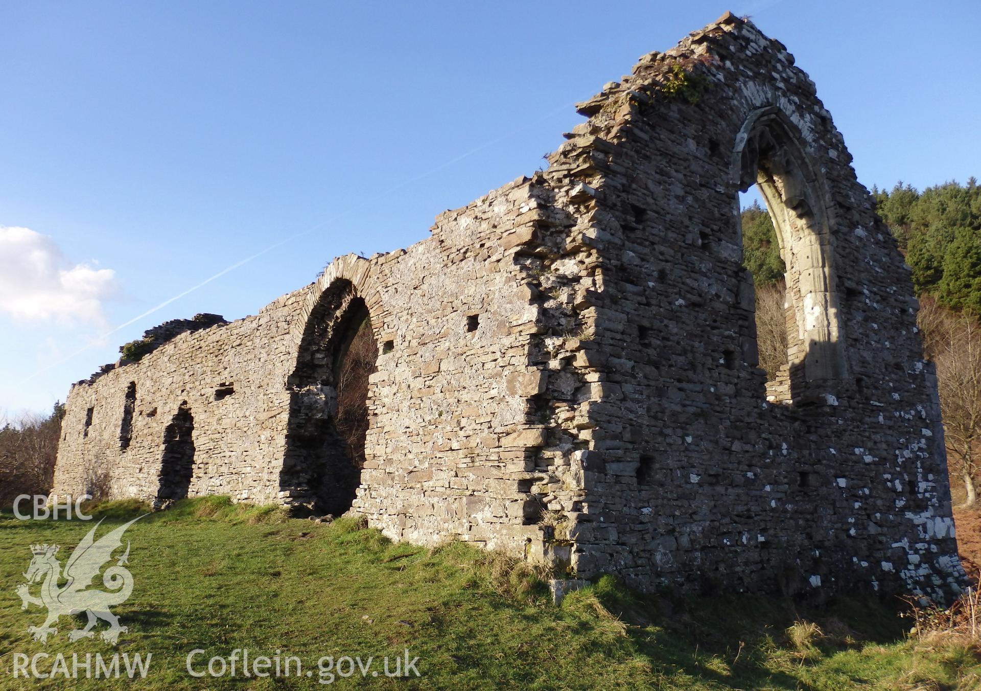 Colour photo showing Hen Eglwys, Margam, produced by Paul R. Davis, 11th January 2014.