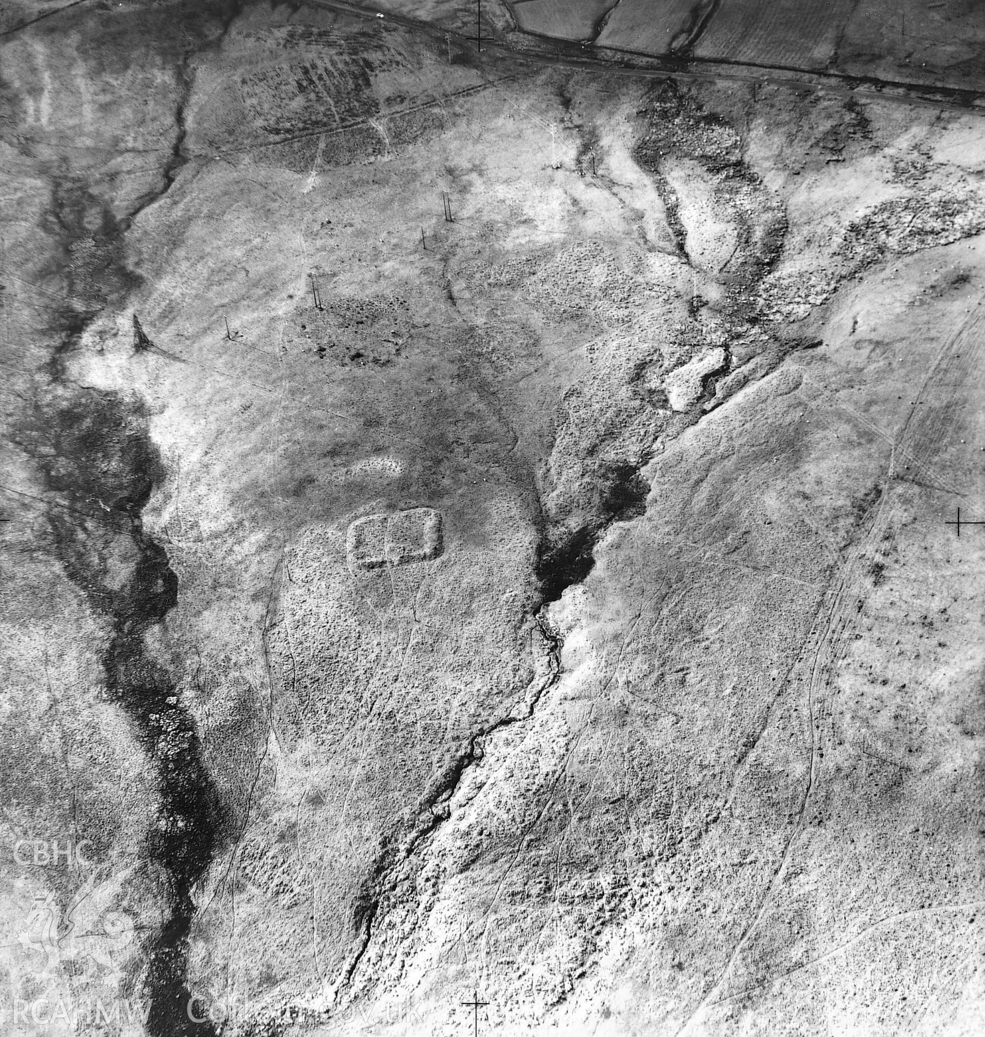 Figure 100: Digital image showing aerial view of Gelligaer Common III, from the south-south-west, 1963.