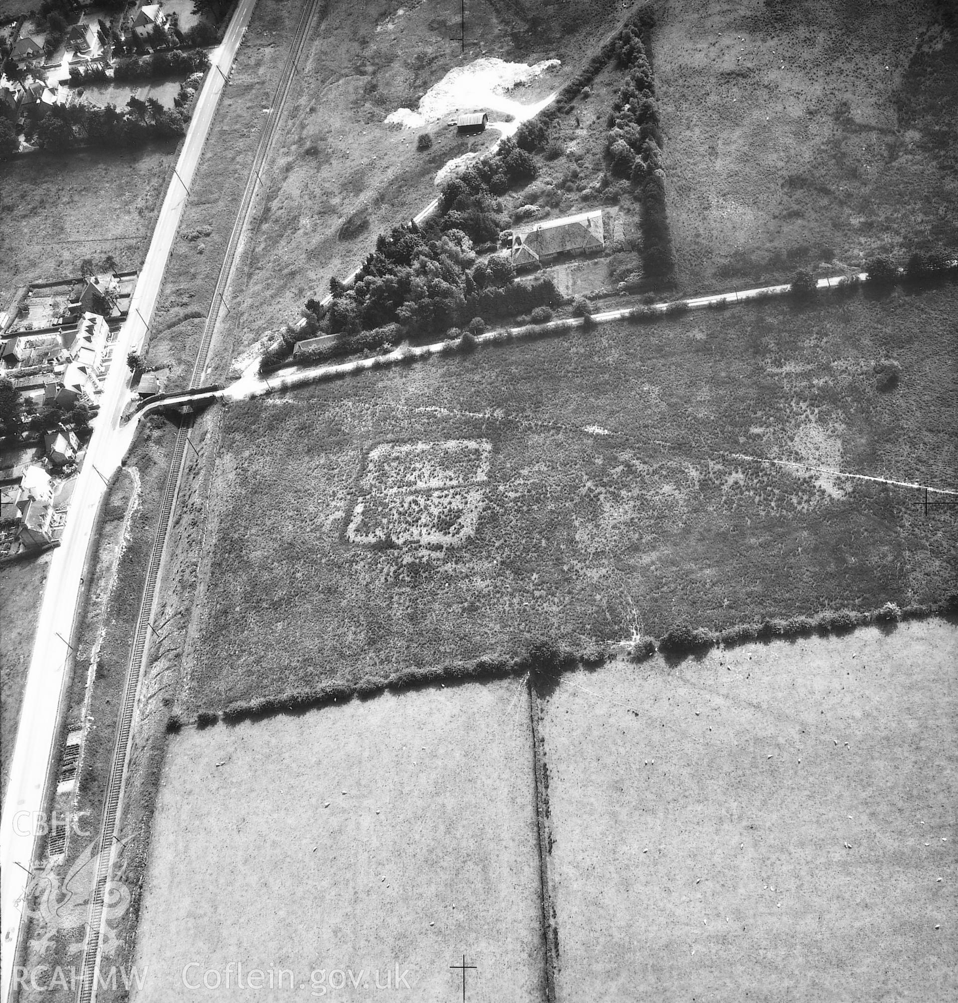 Figure 9: Digital image showing aerial view of Llandrindod Common IX, 1964.
