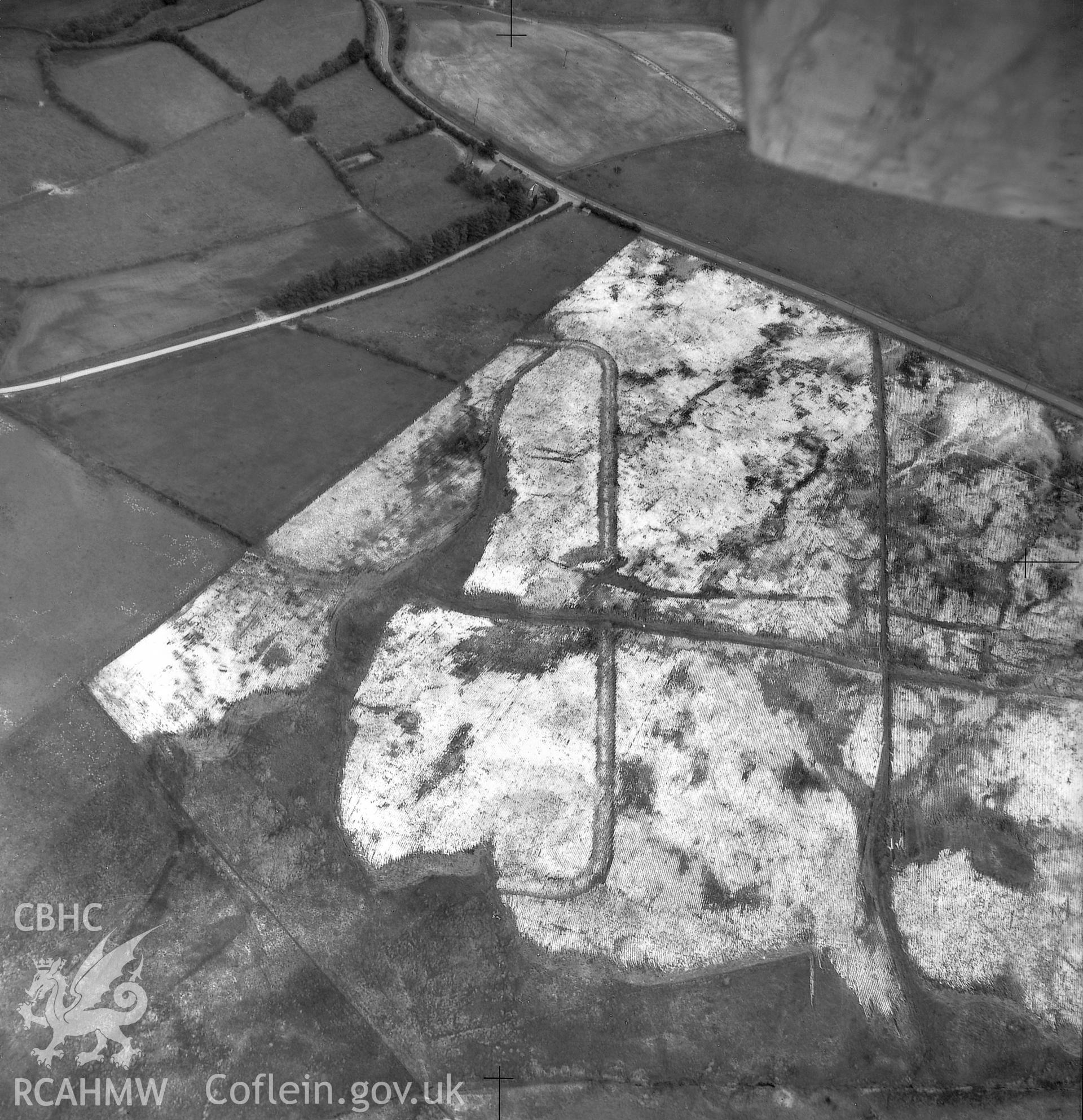 Figure 83: Digital image showing aerial view of south-east side of Cwm Nant, 1967.