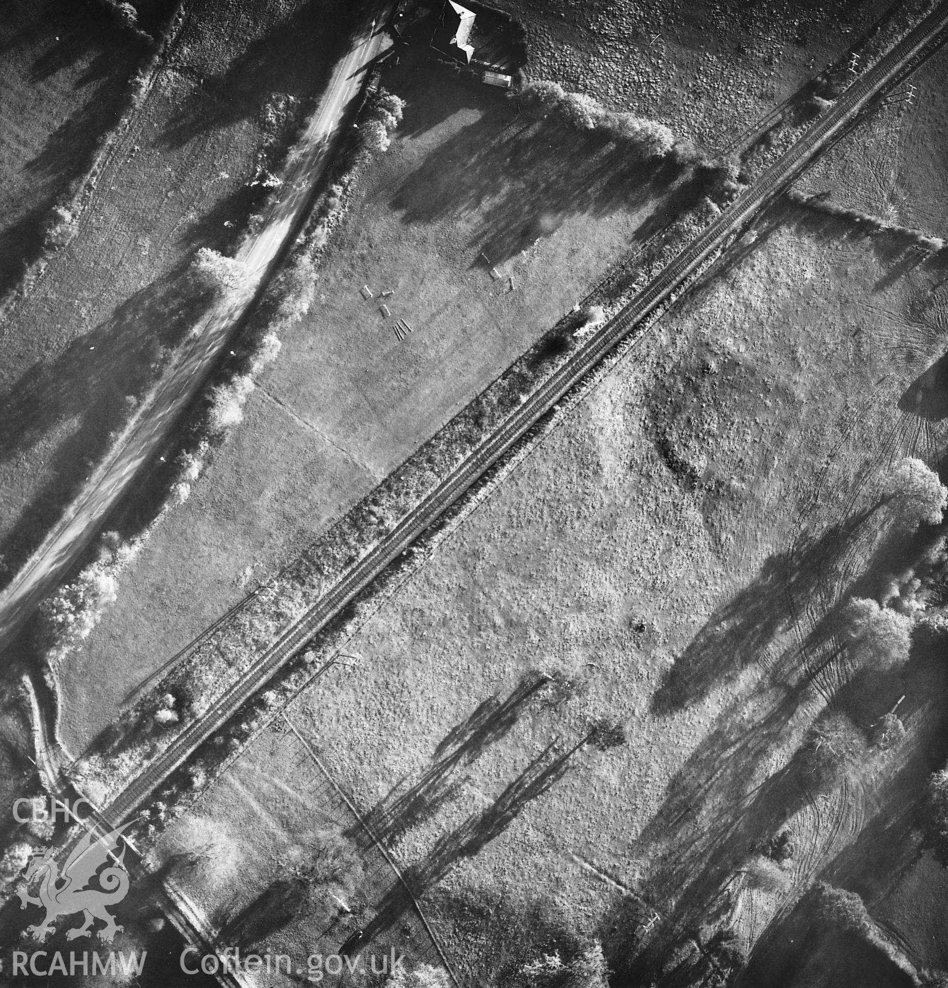 Figure 133: Digital image showing aerial view of Llandrindod Common XIX, from the south, 1977.