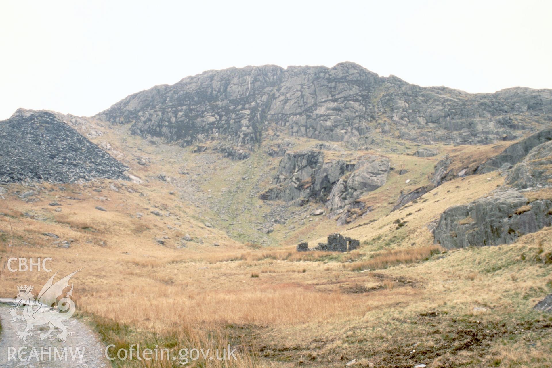 Photographic survey of Cwmorthin Independent Chapel, Cwmorthin, Blaenau Ffestiniog; Capel Cwmorthin, consisting of 1 colour transparencies, produced by Olwen Jenkins, 07/04/2003.