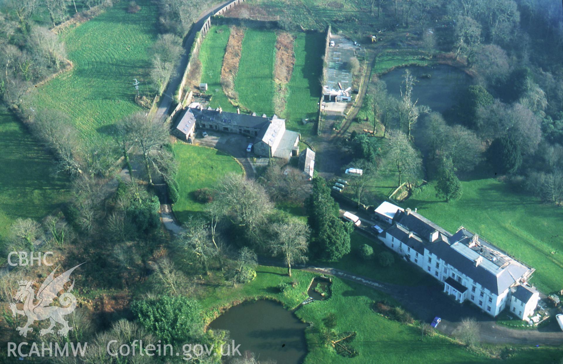 RCAHMW colour slide oblique aerial photograph of Sealyham, Wolfscastle, taken by T.G.Driver on the 26/01/2000