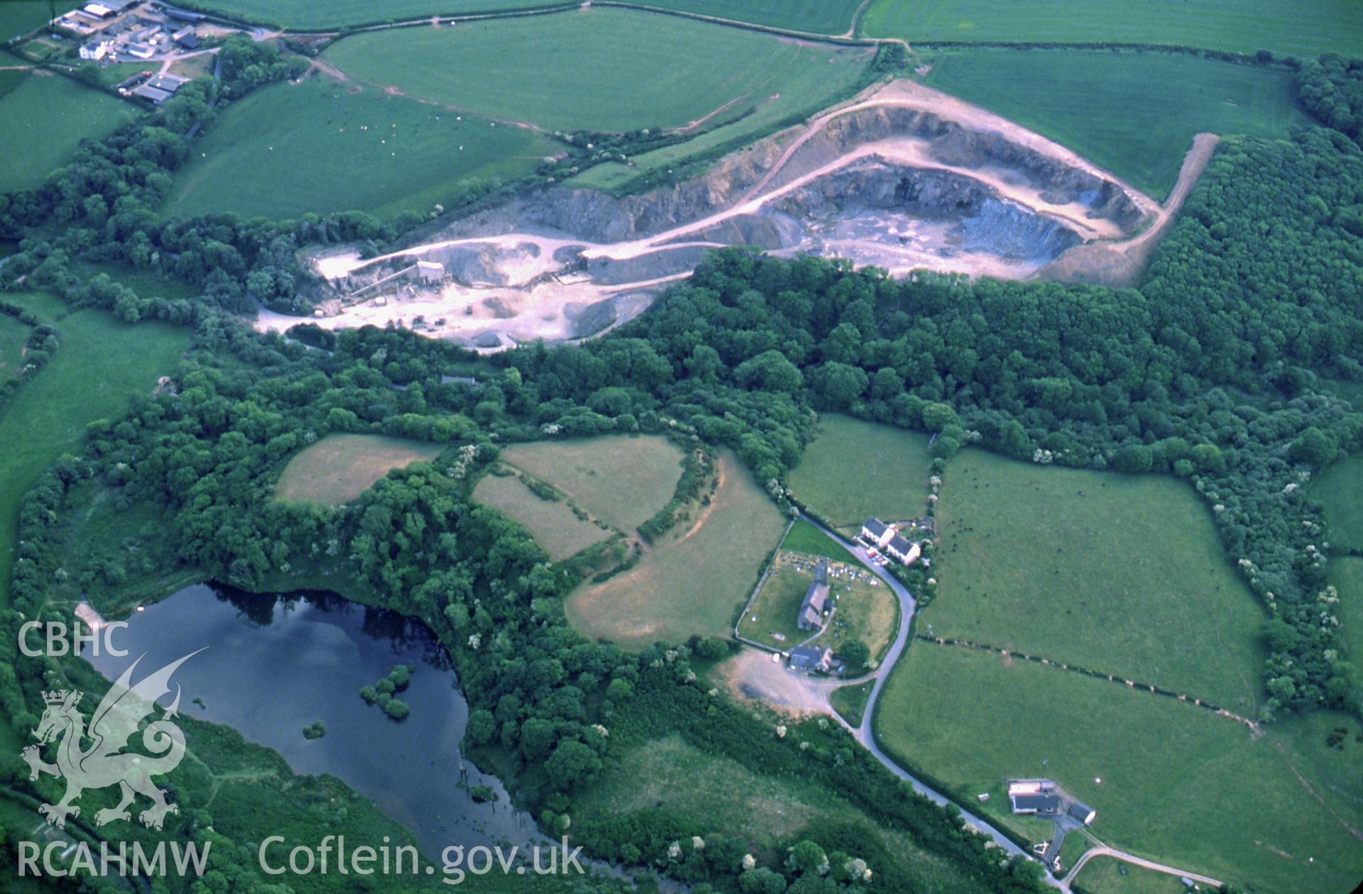 RCAHMW colour slide oblique aerial photograph of Walwyn's Castle, taken on 03/06/1991 by CR Musson