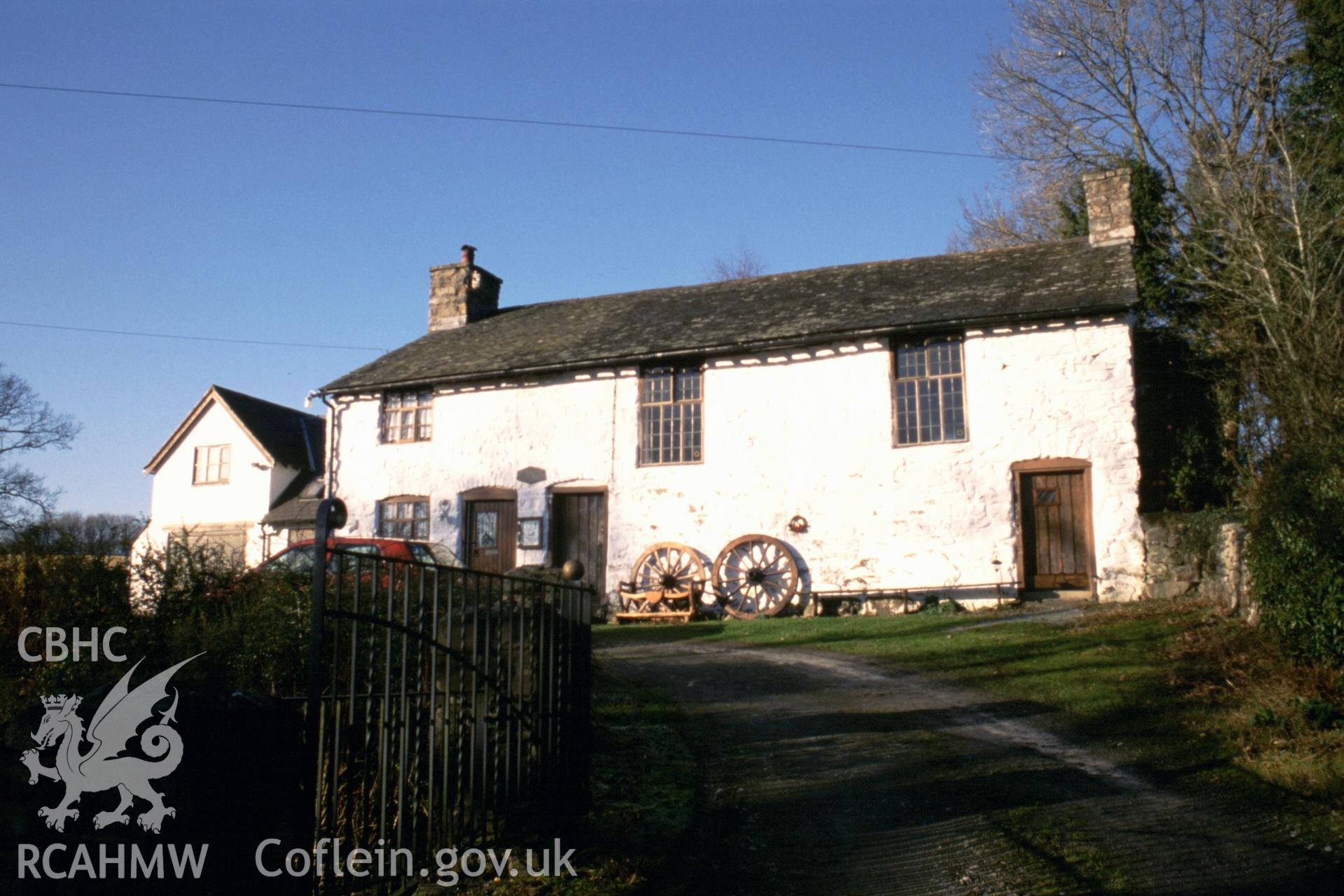 Exterior, front, SE., long wall, chapel & house