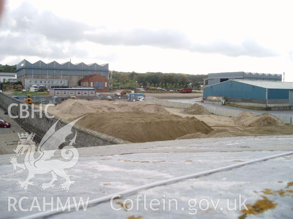 Colour digital photograph showing the Flying Boat Station Hanger at Pembroke Dockyard taken by Phil Kingdom, 2009.