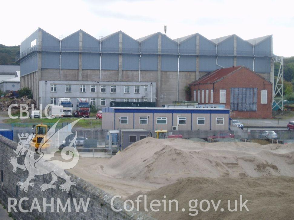 Colour digital photograph showing the Flying Boat Station Hanger at Pembroke Dockyard taken by Phil Kingdom, 2009.