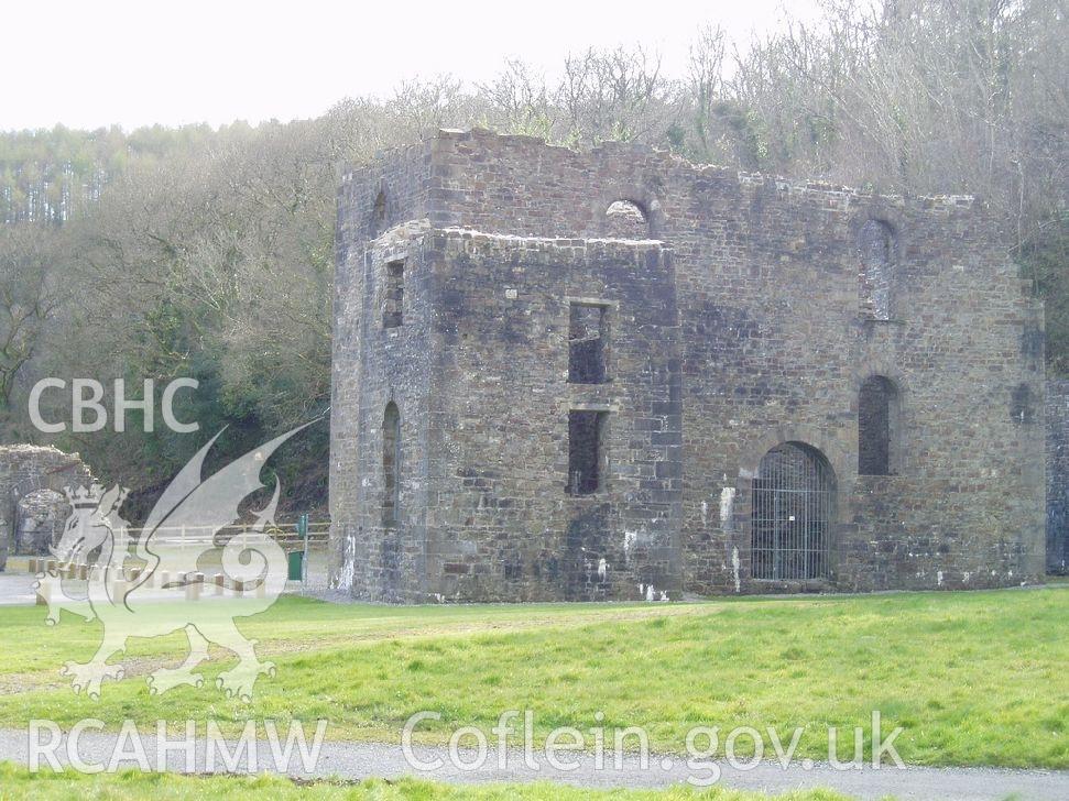 Colour digital photograph showing the Blast Engine House at Stepaside Ironworks taken by Phil Kingdom, 2008.