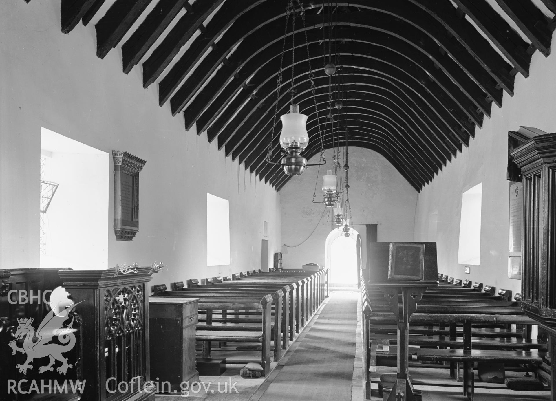 Interior view looking west