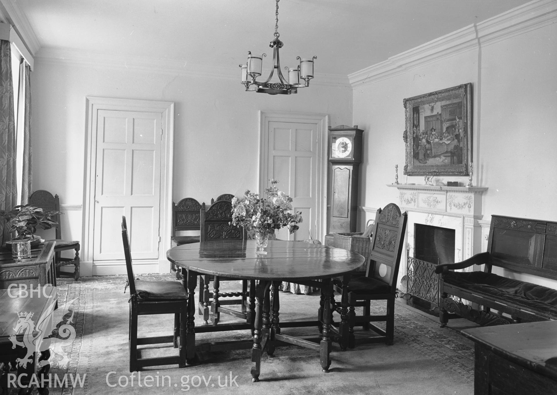 Interior view showing detail of door in the north elevation.