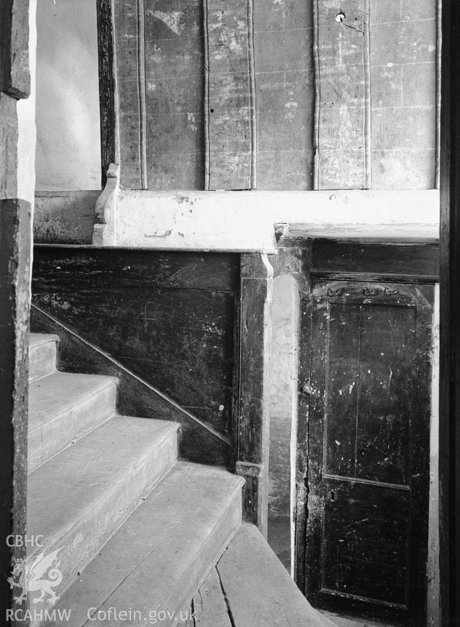 Interior view showing the staircase.