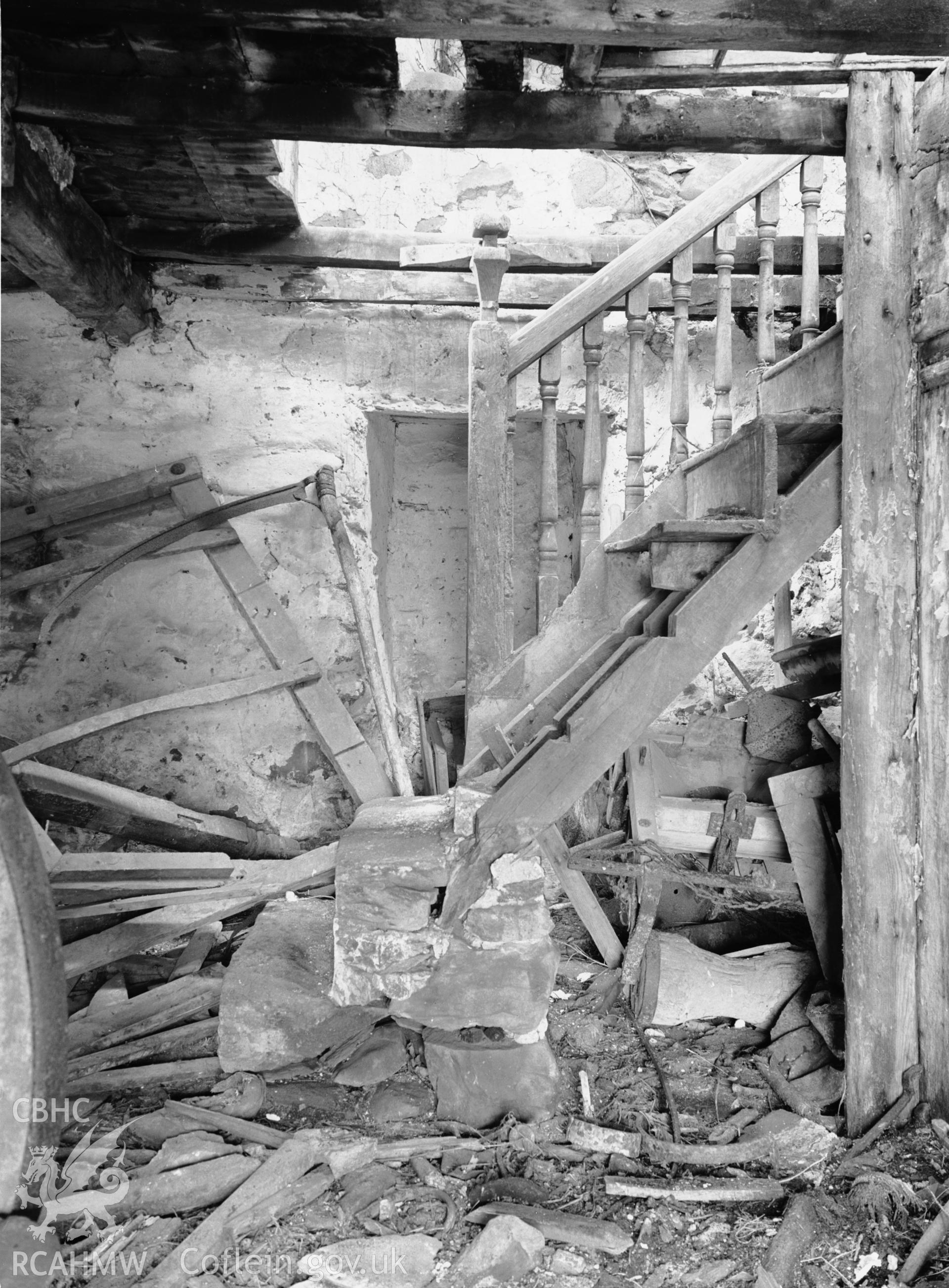 Interior view showing staircase.