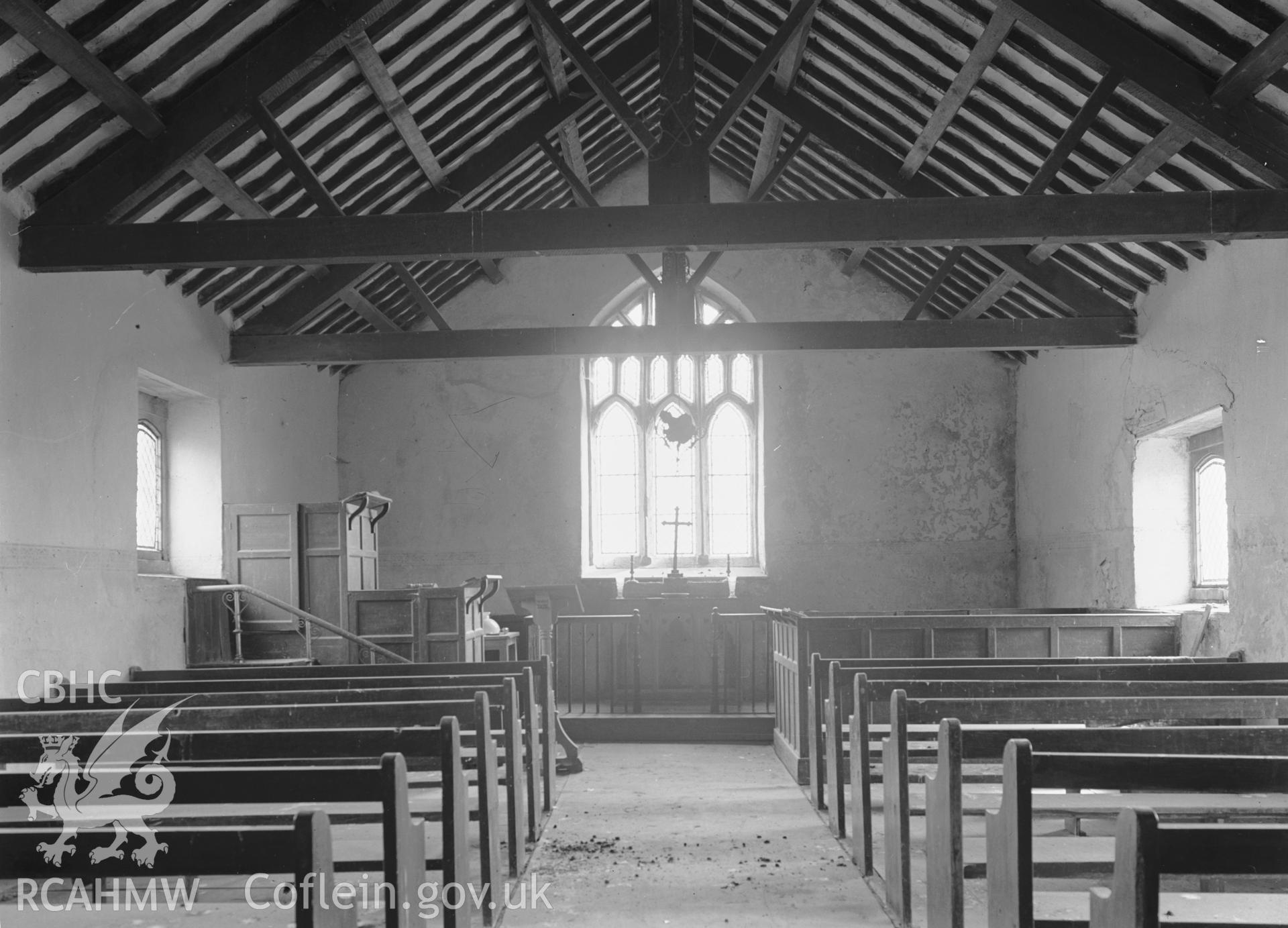 Interior view looking east.