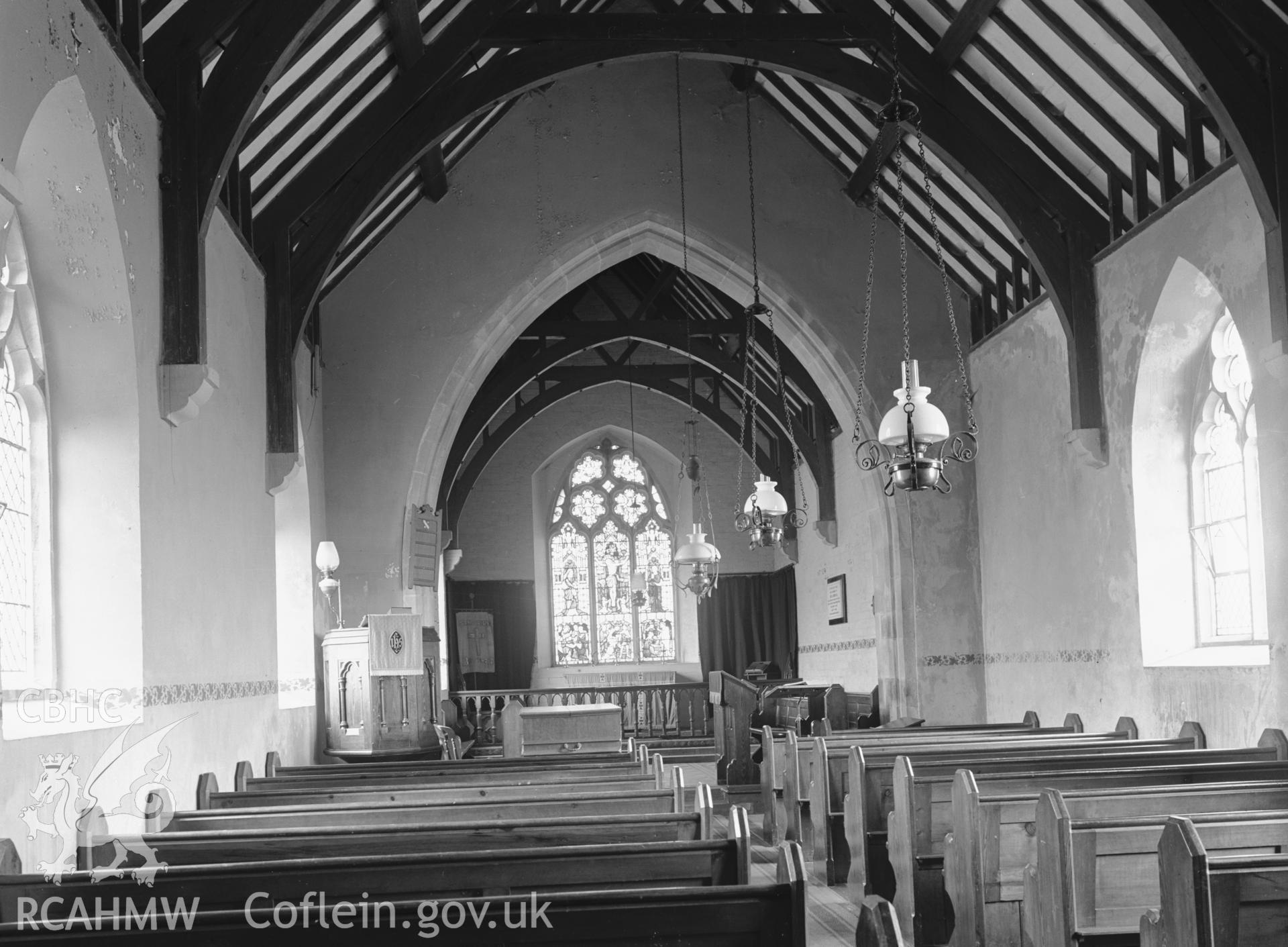 Interior view looking east.