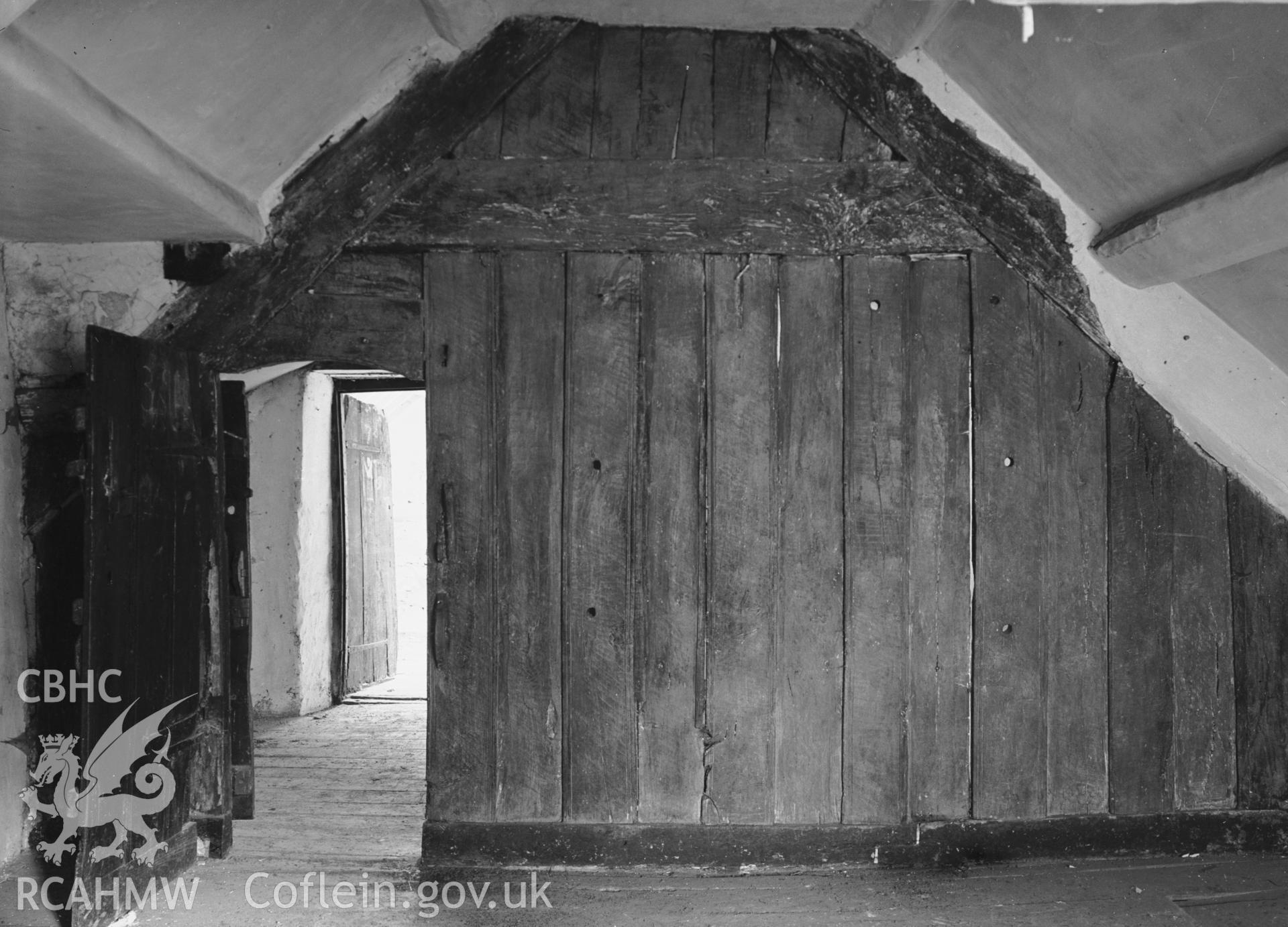 Interior view showing partition in upper room.