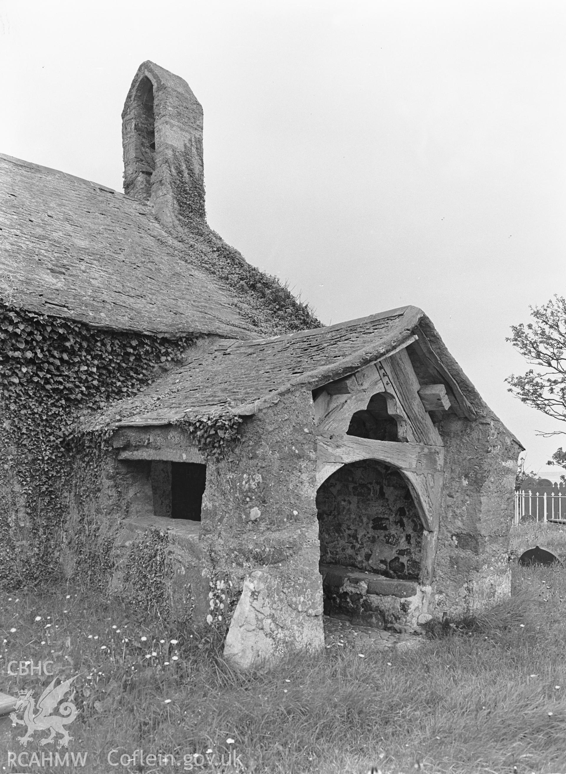 Exterior view showing the north porch from the north-east.