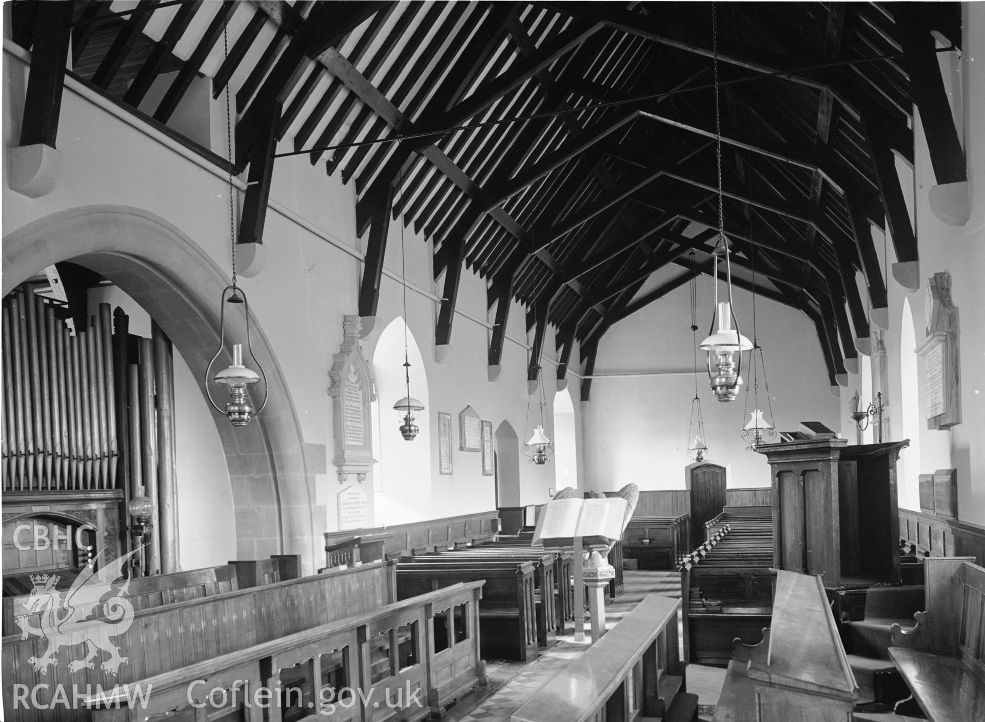 Interior view looking west.