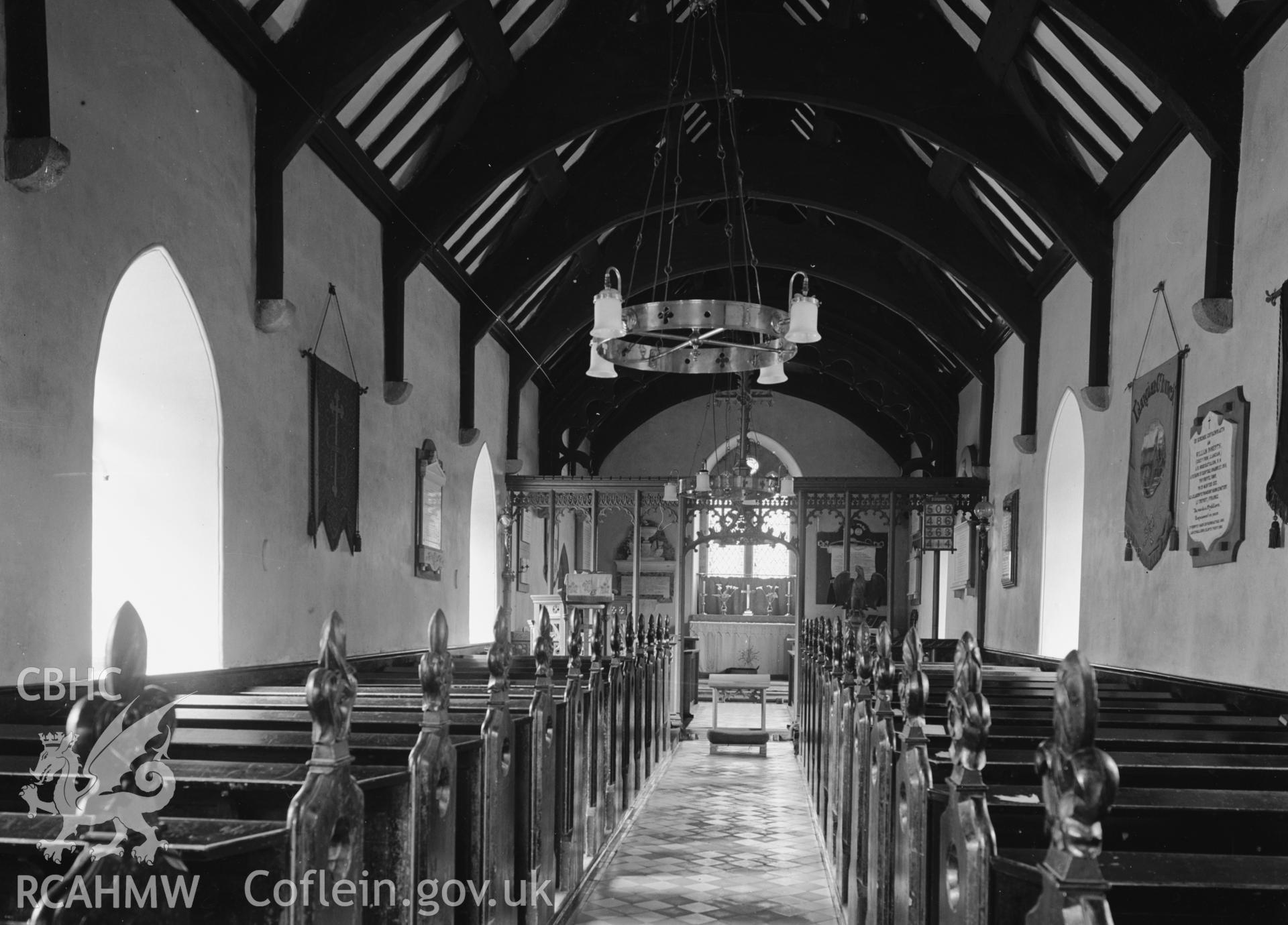 Interior view looking east.