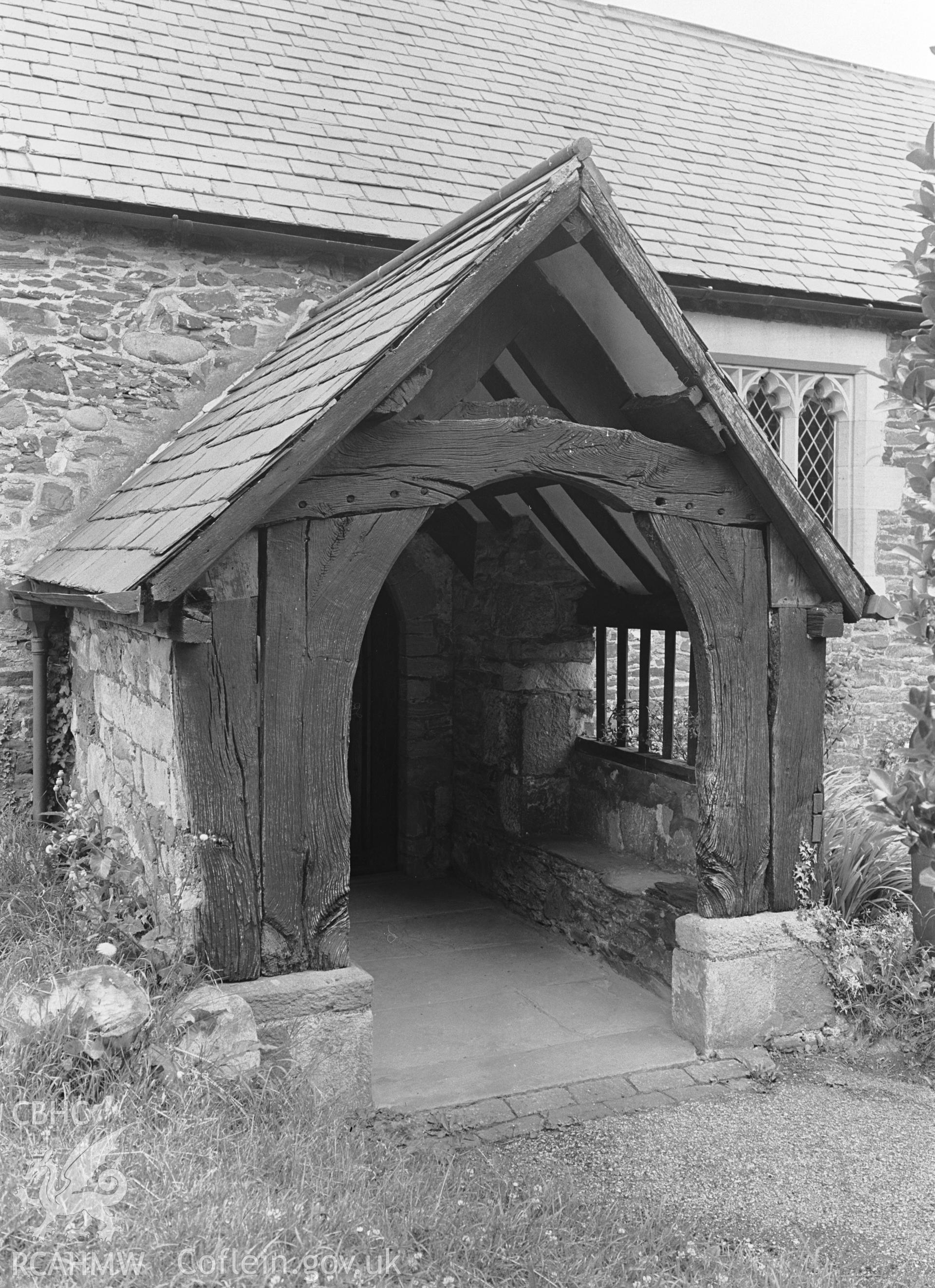 Exterior view showing the south porch.