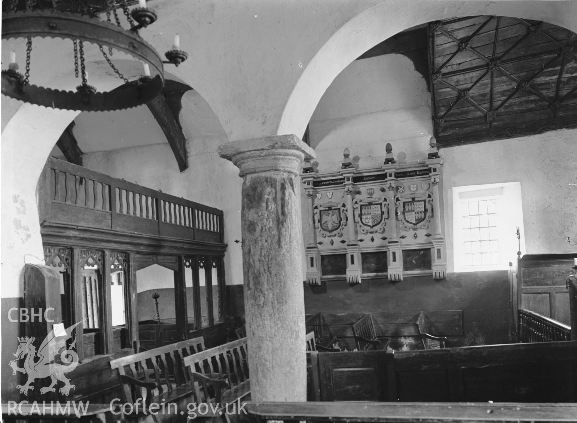 Interior view looking north from the south transept.