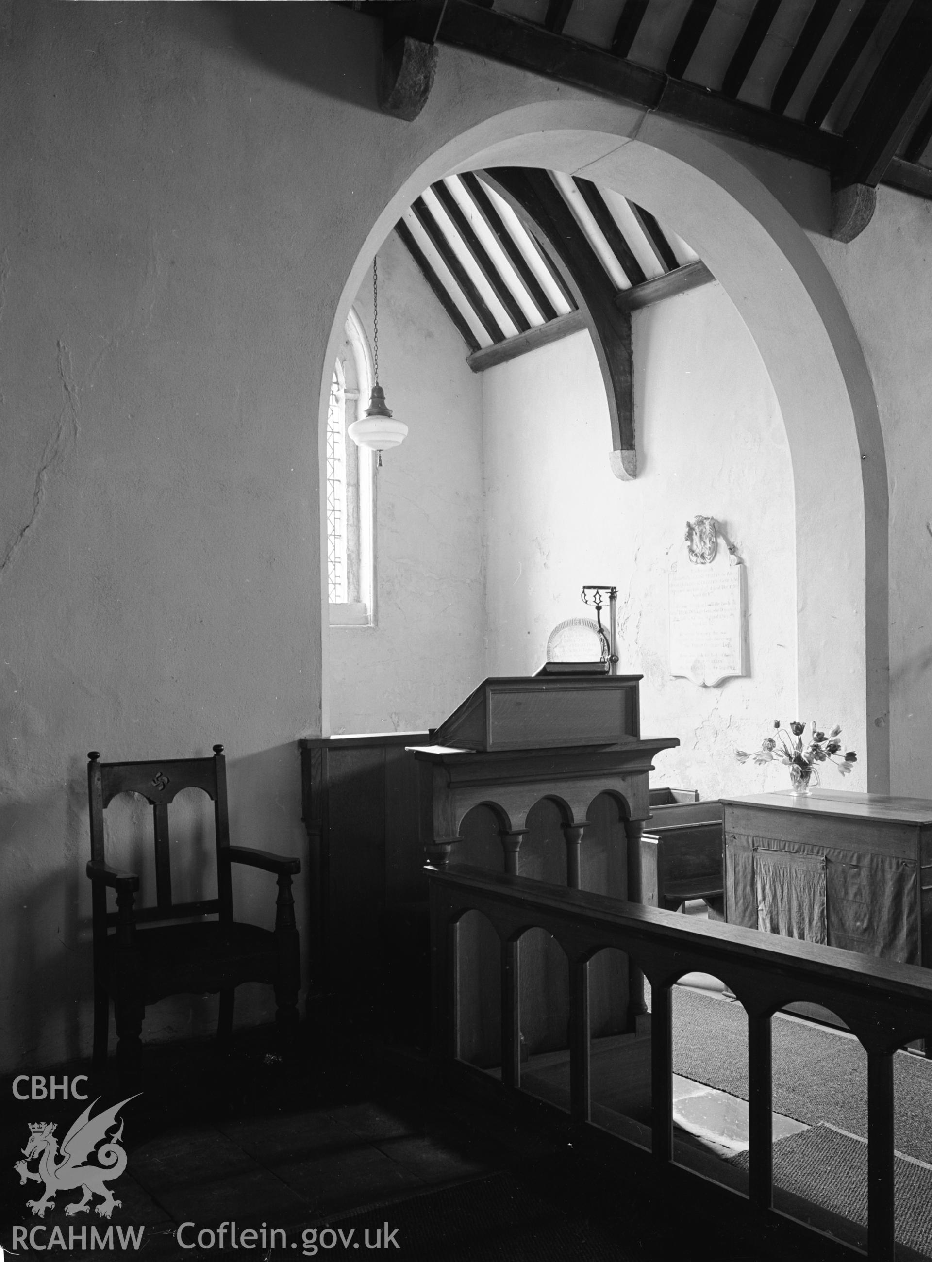 Interior view looking towards south transept.