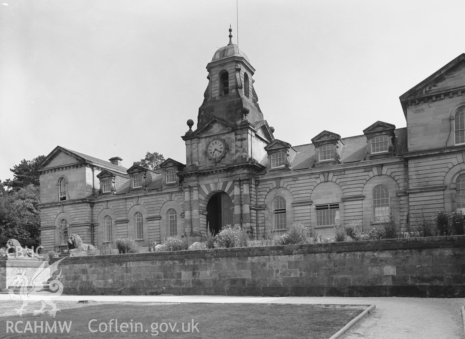 W elevation of the stables