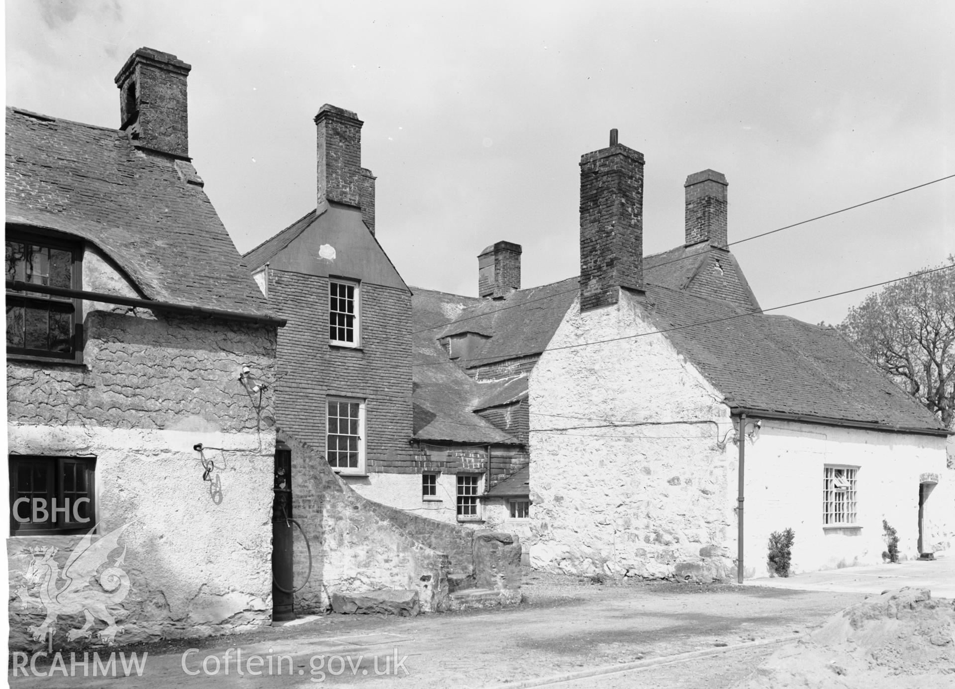 Exterior view showing south elevation.