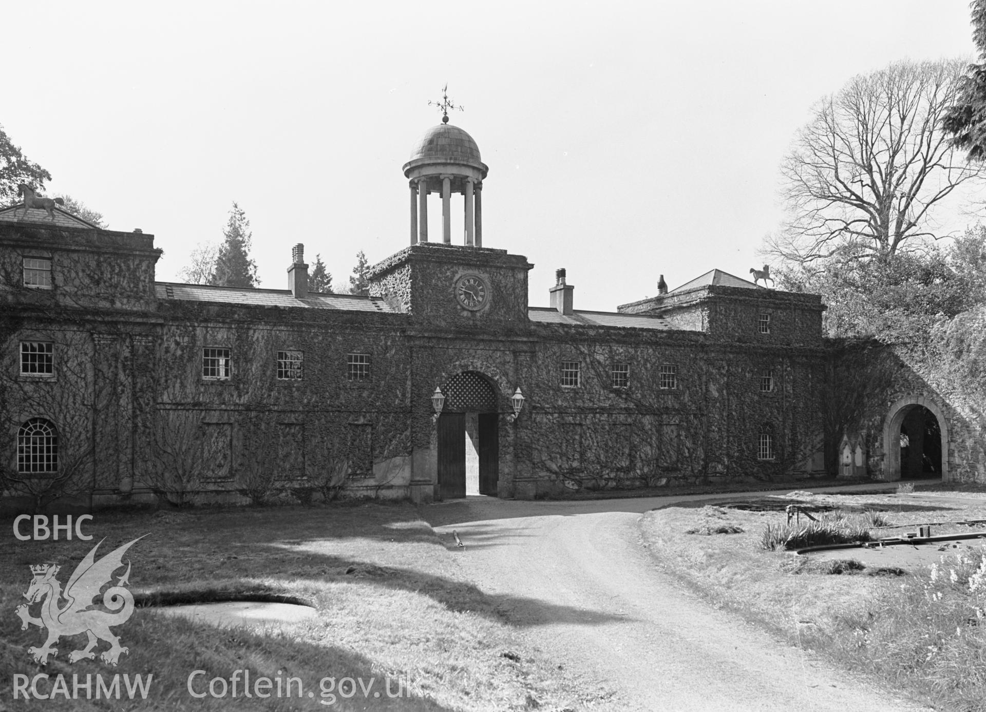 Exterior view of stables at Glynllifon Hall