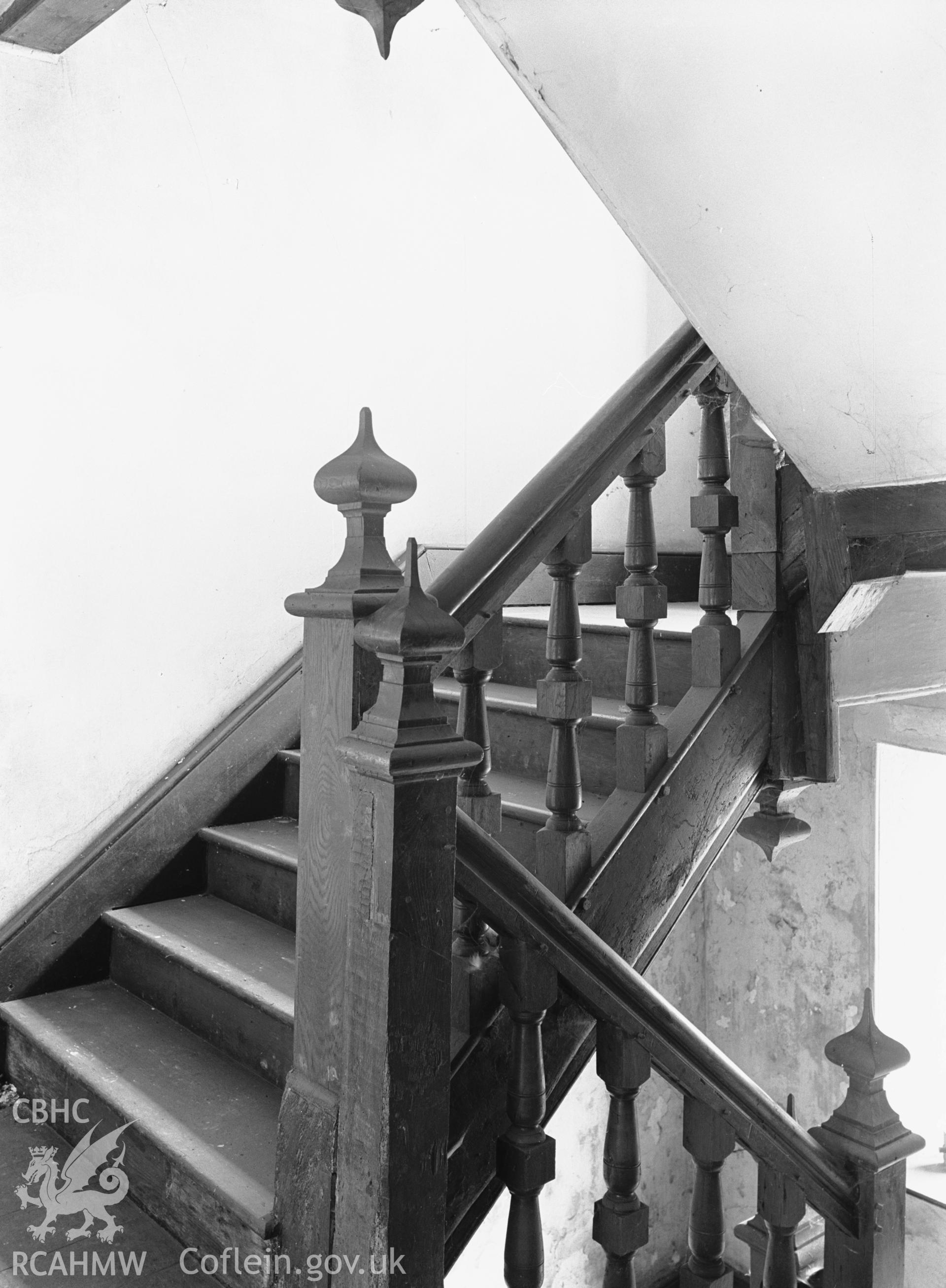 Interior view showing the staircase.