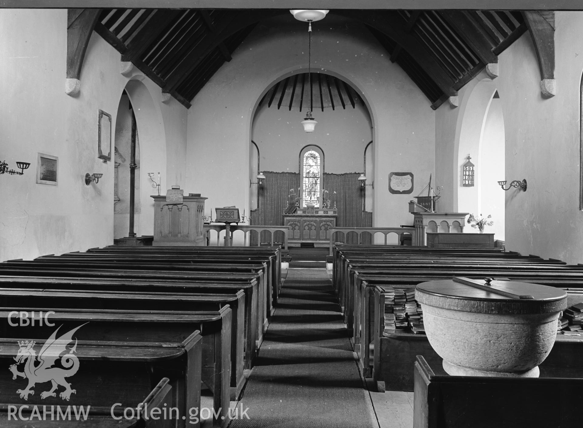 Interior view looking east.