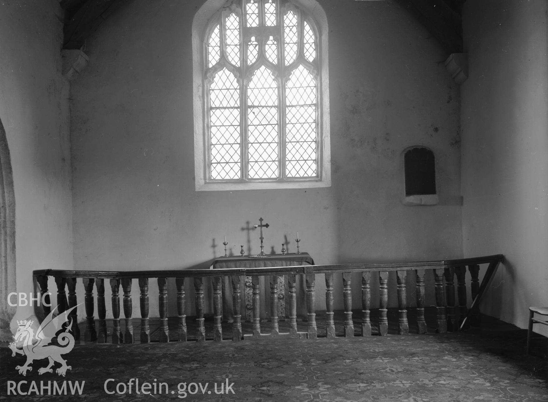 Interior view showing the south altar rails.