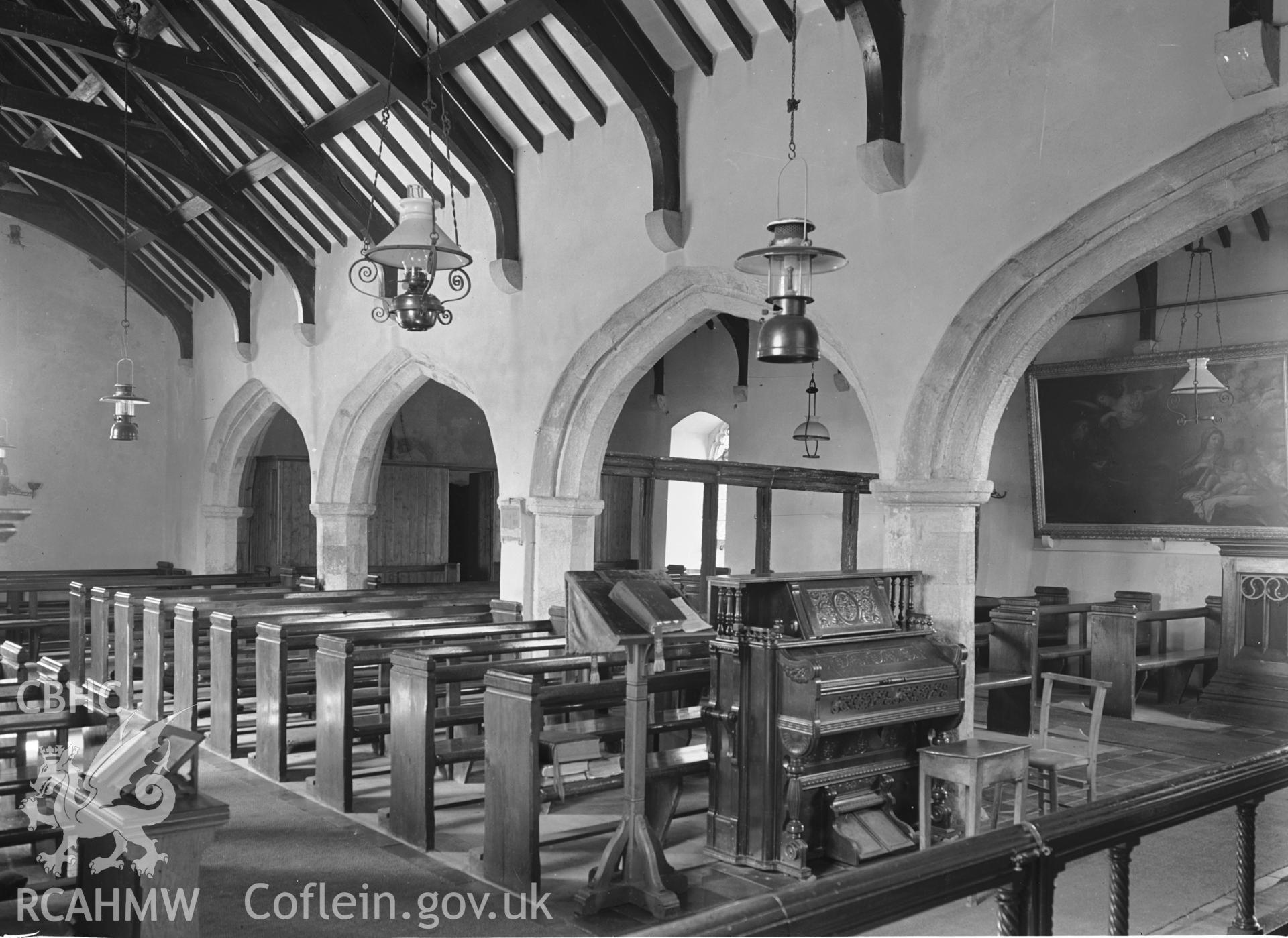 Interior view showing  the north arcade from the south-east.